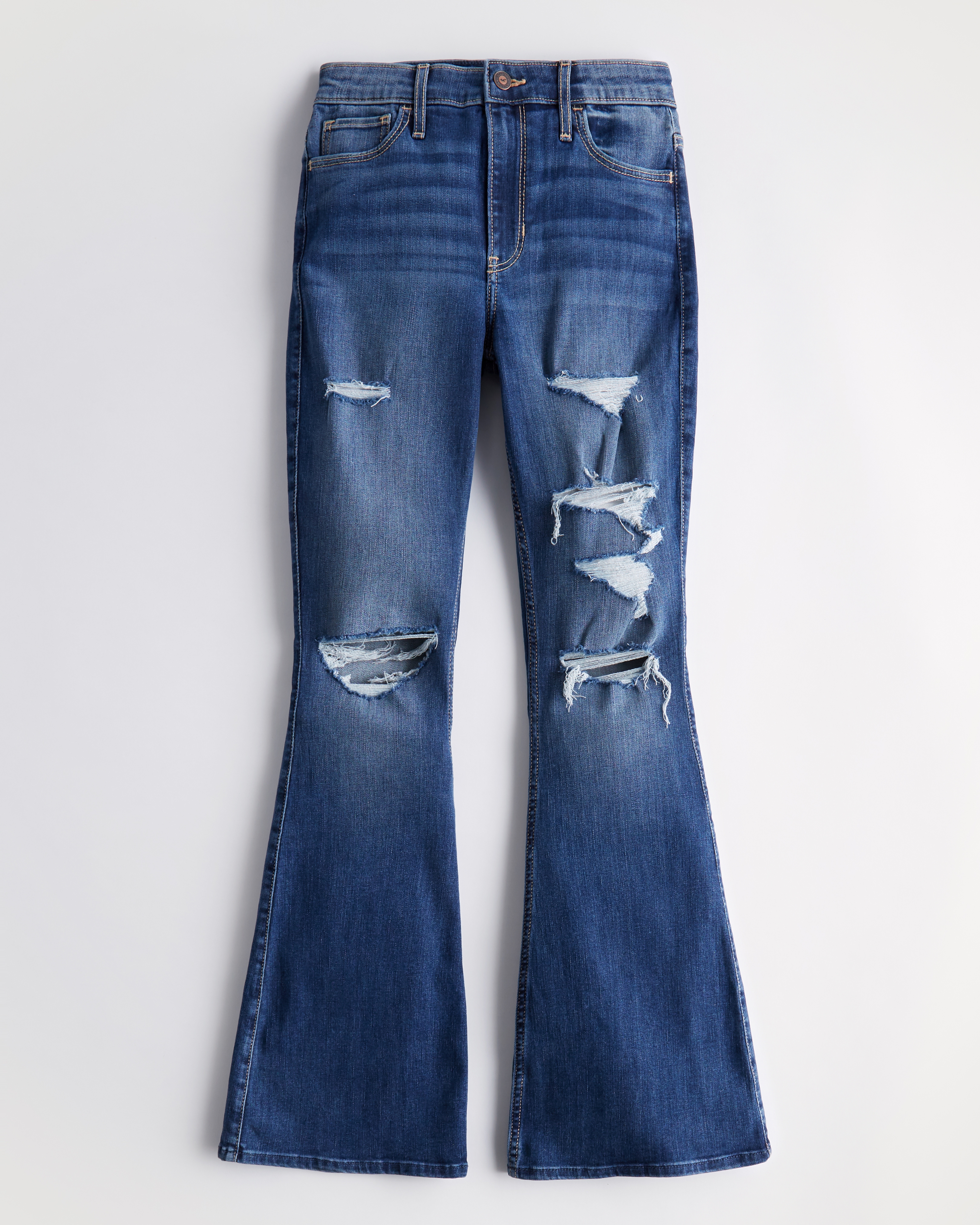 Hollister dark ripped jeans hotsell