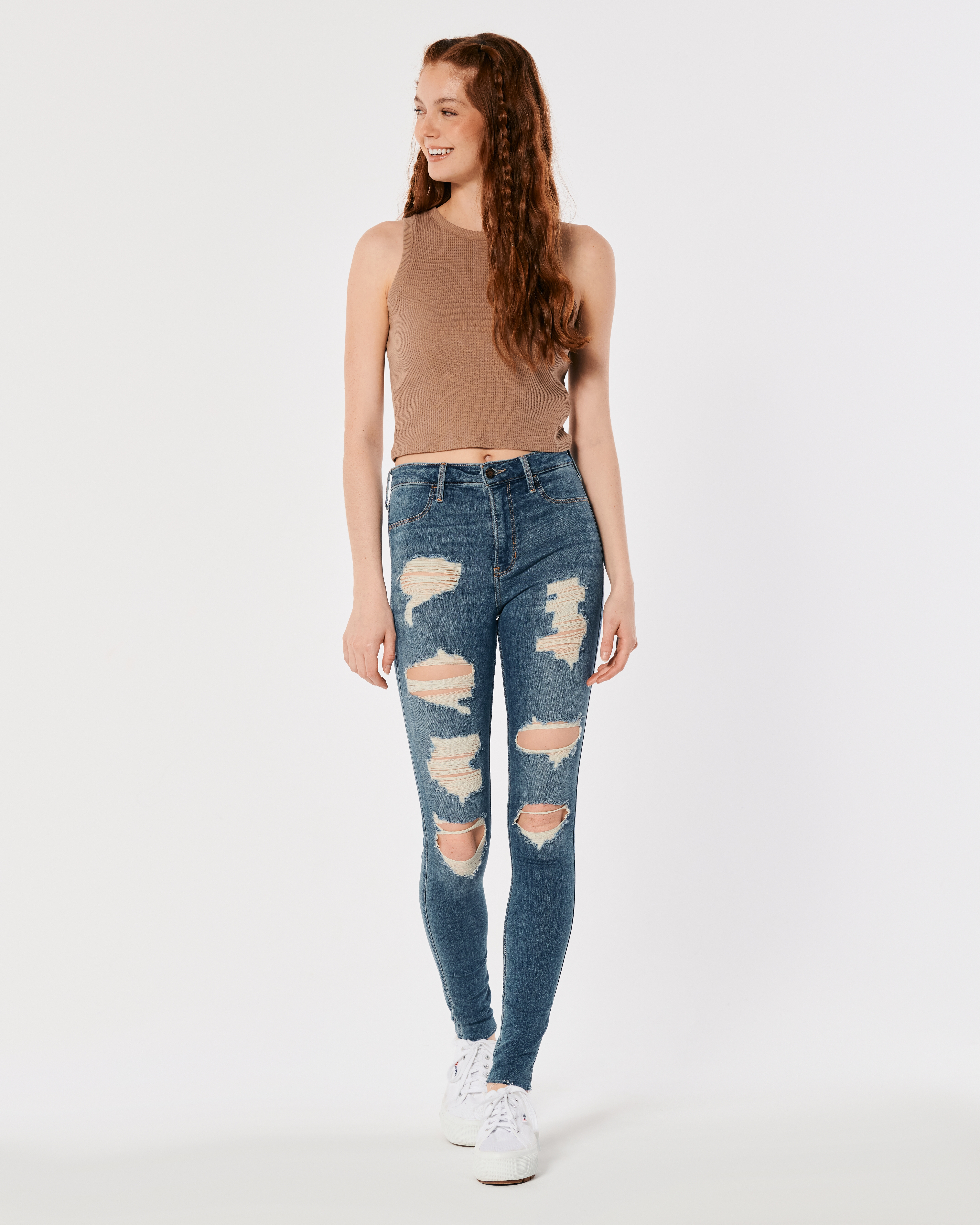 hollister ripped jeans girls