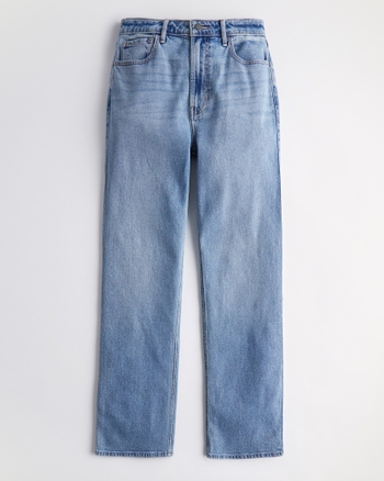 Vintage stretch ultra high rise crop straight jeans hollister outlet