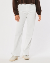 Women's Ultra High-Rise Cream Dad Jeans