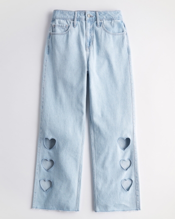Jeans with heart cutouts top