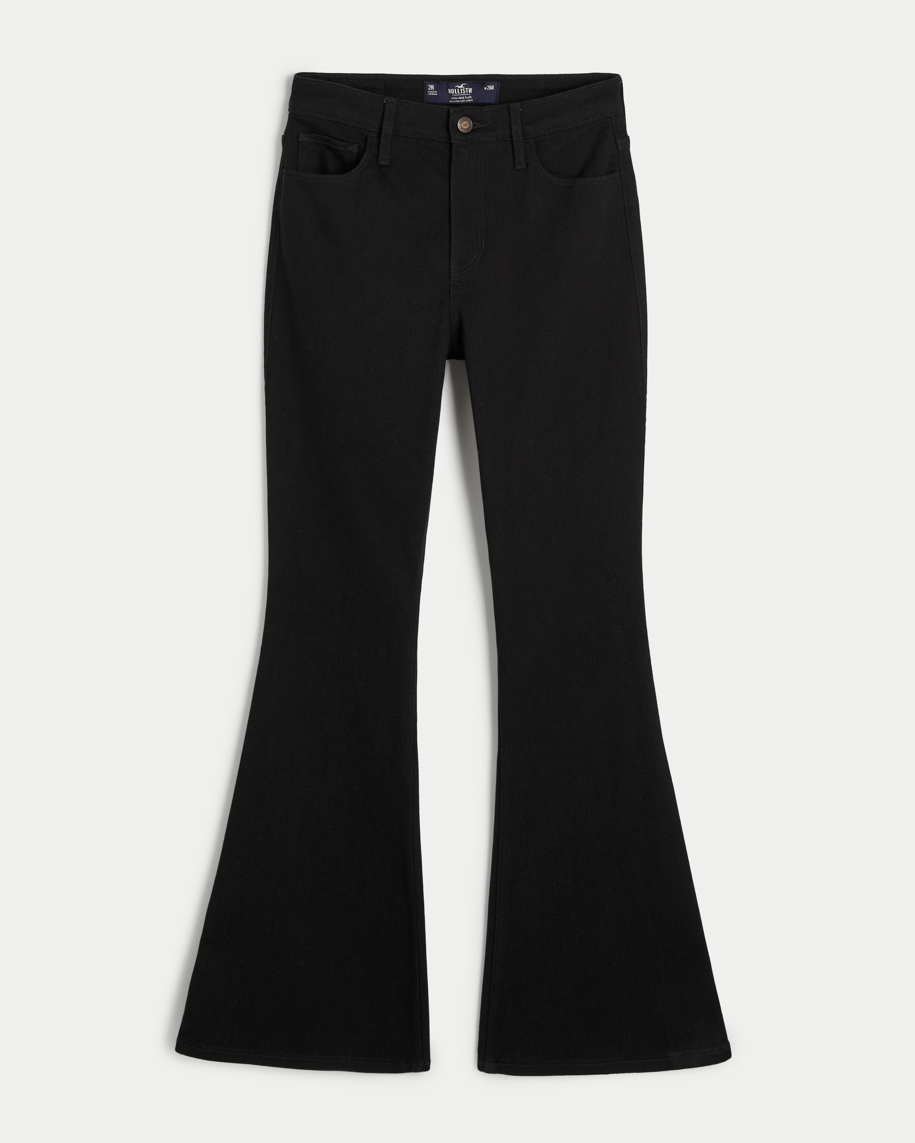 Black fashion bell bottom pants