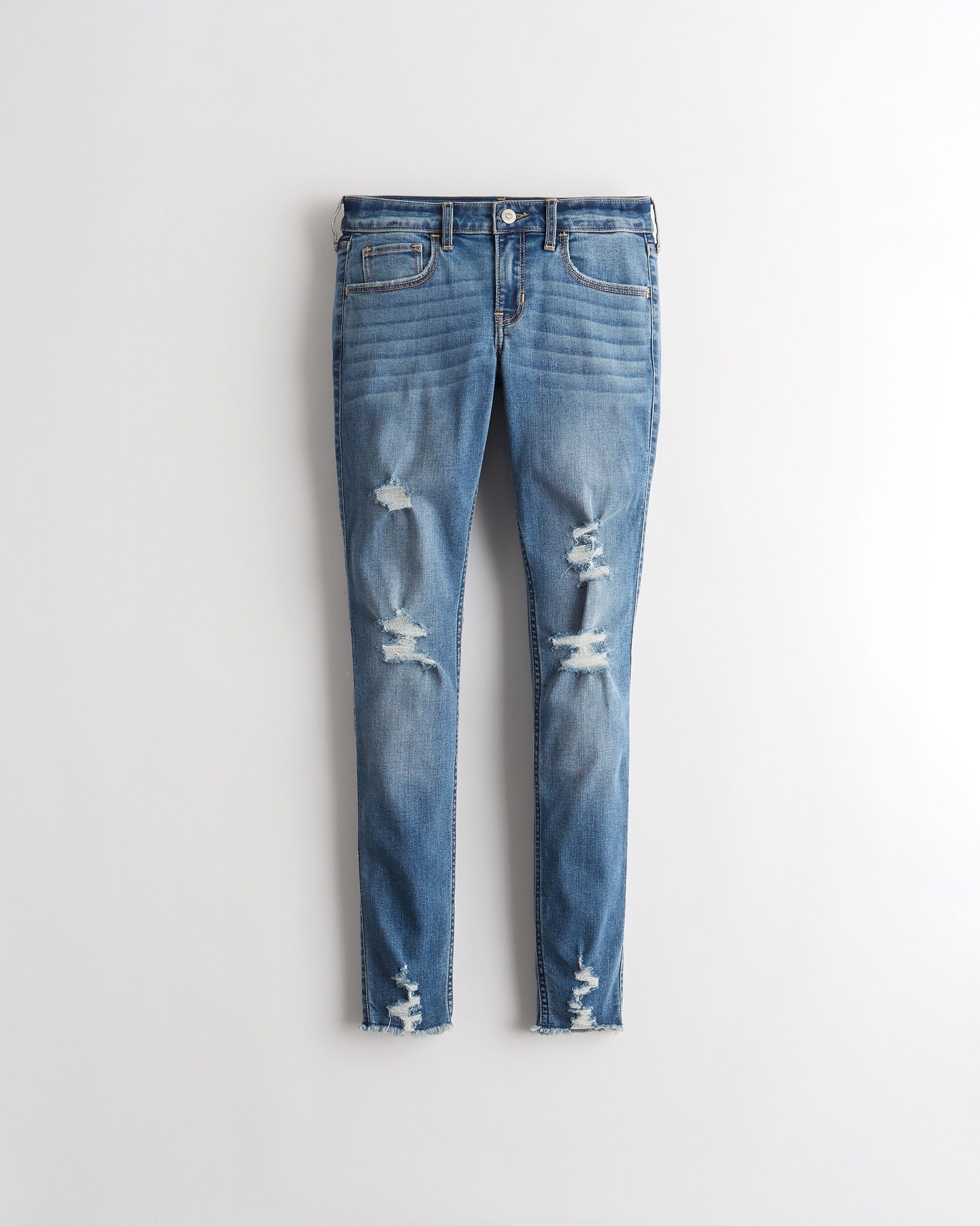 hollister black ripped jeans