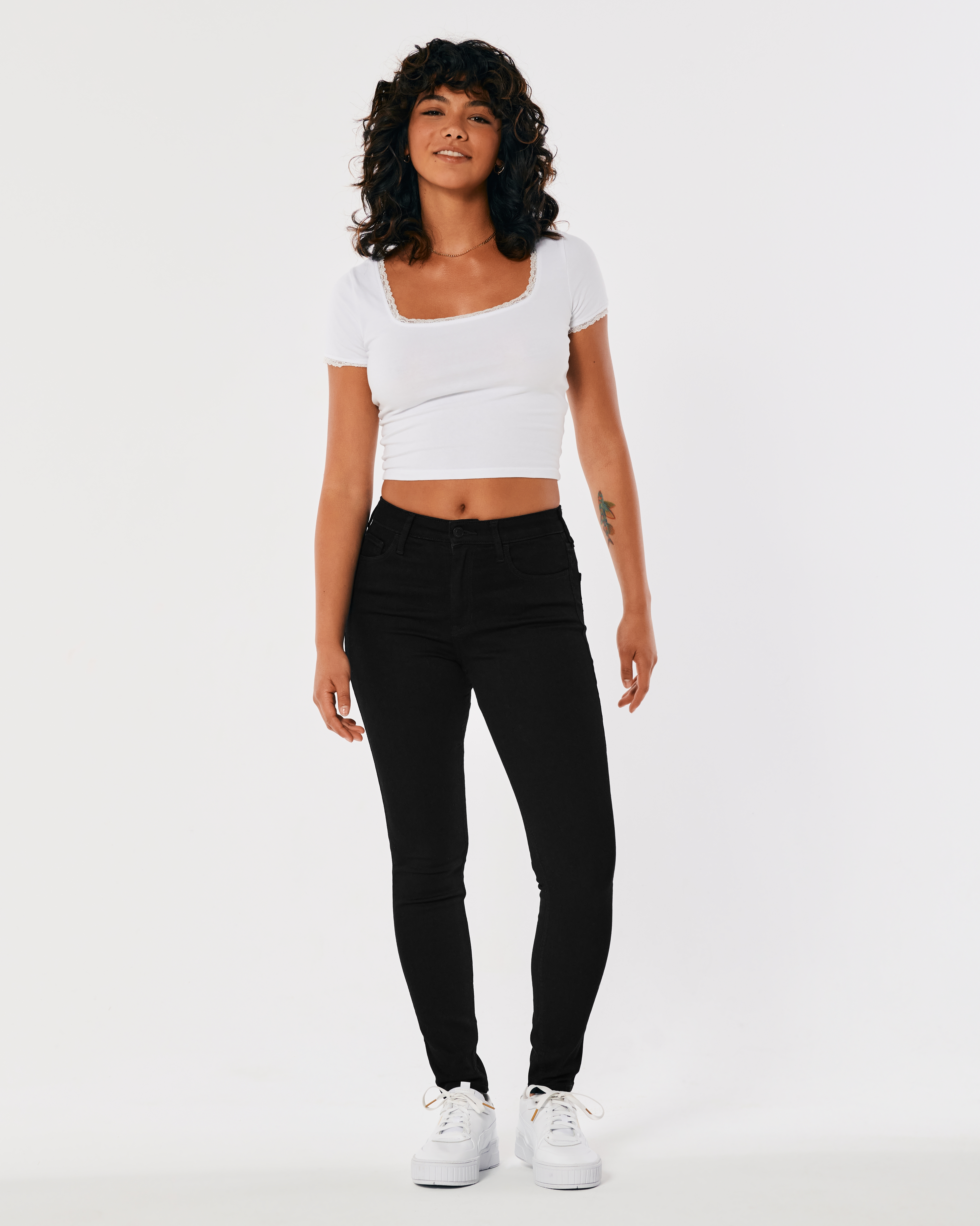 Hollister deals white jeggings