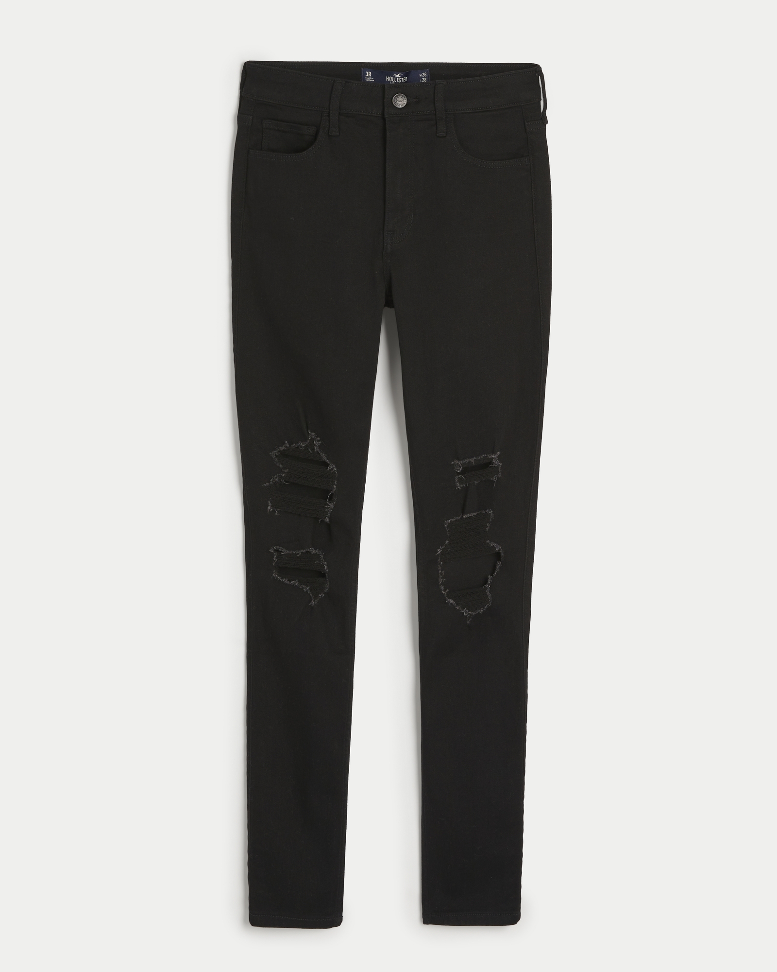 Hollister Jeggings Women's Size 00 Regular Black High Rise Skinny Jeans  Stretch