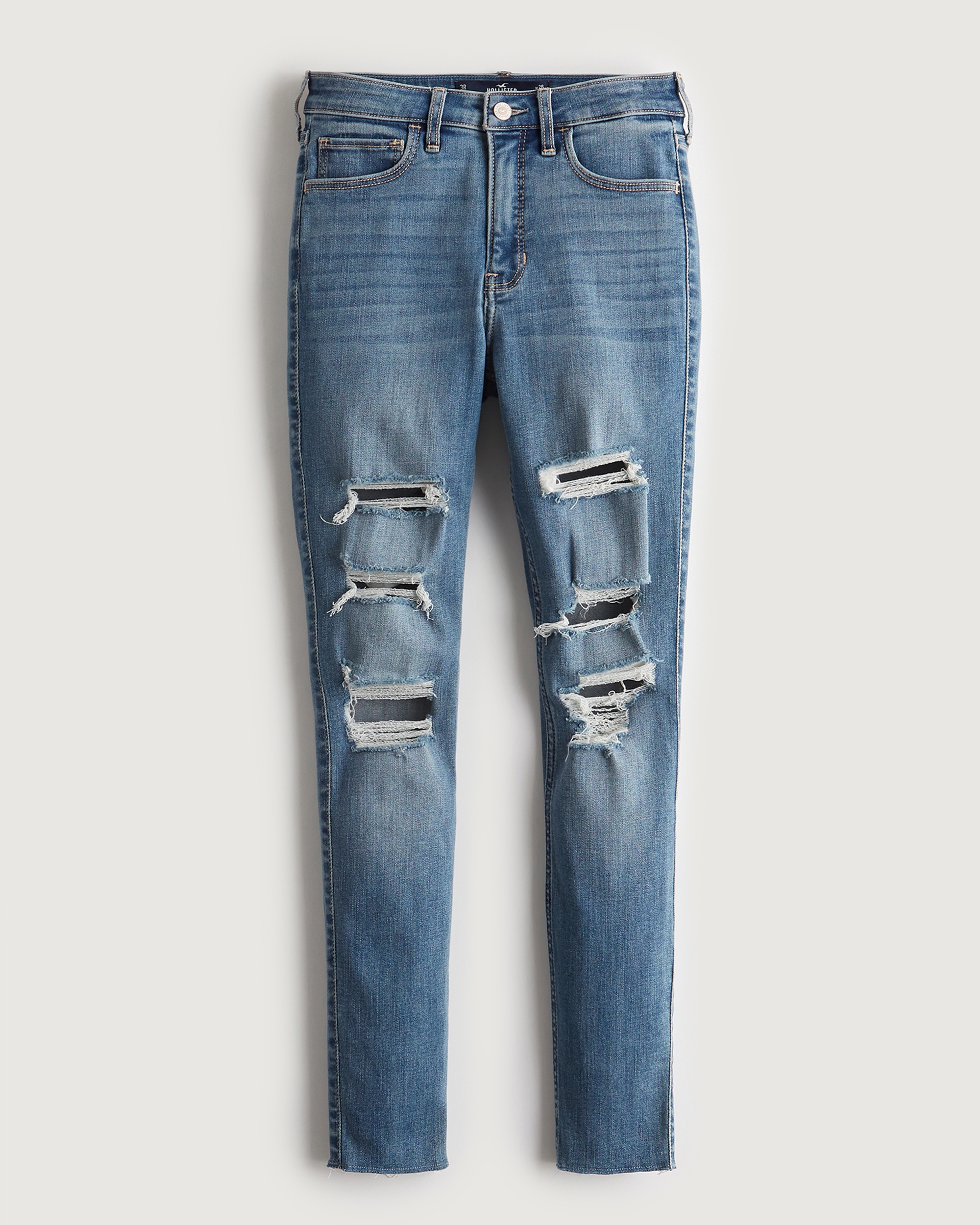 hollister high rise super skinny crop