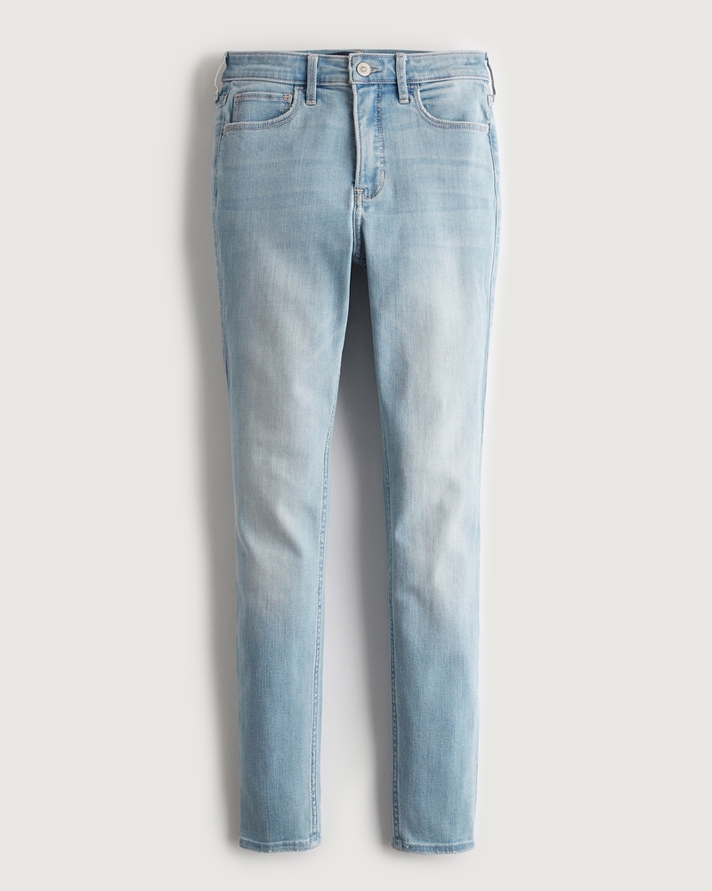 High Rise Light Wash Super Skinny Jeans