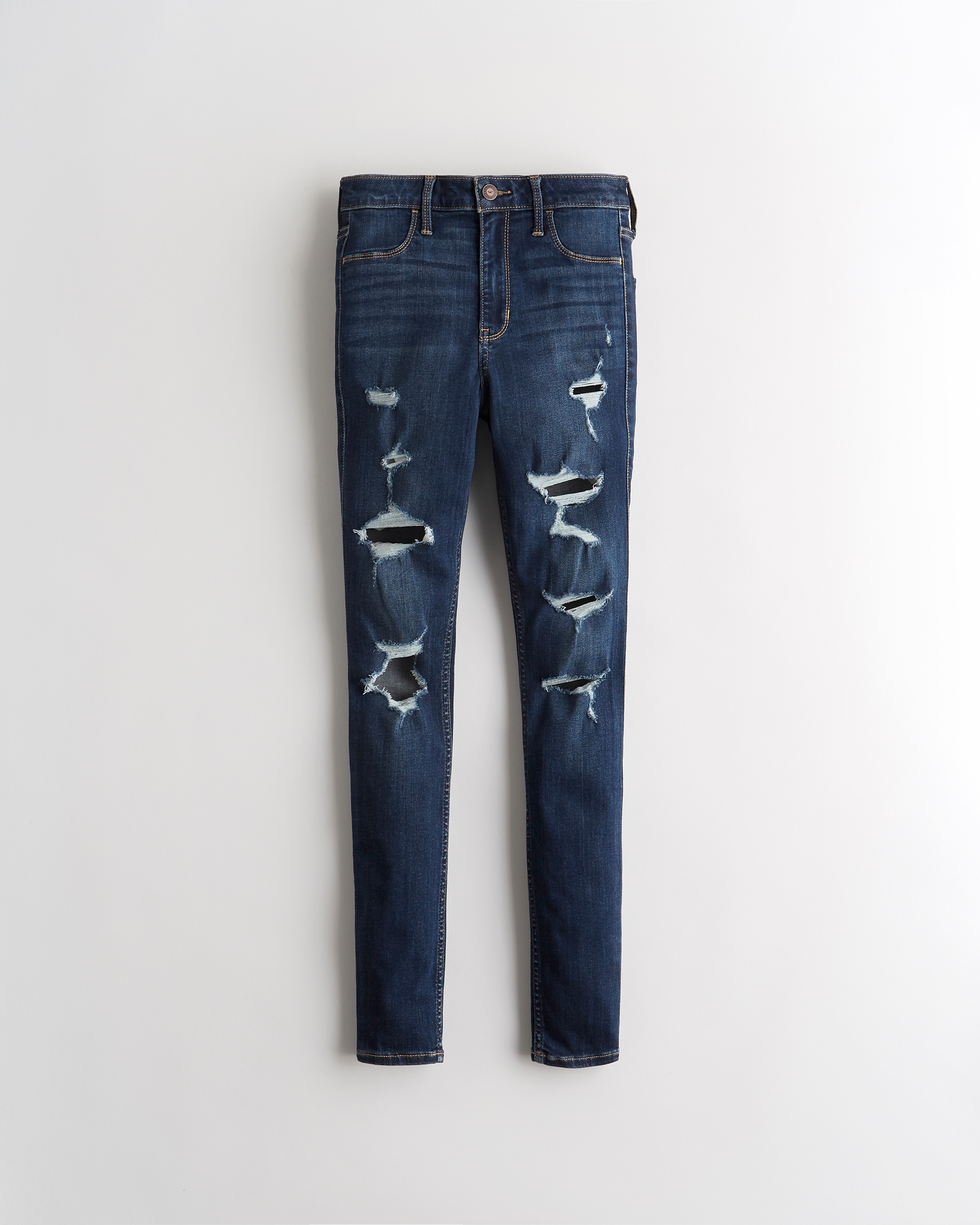 hollister black ripped jeans