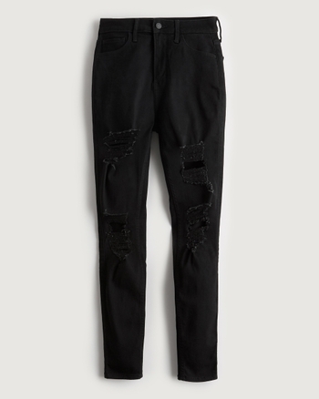 Hollister jeans with holes sale
