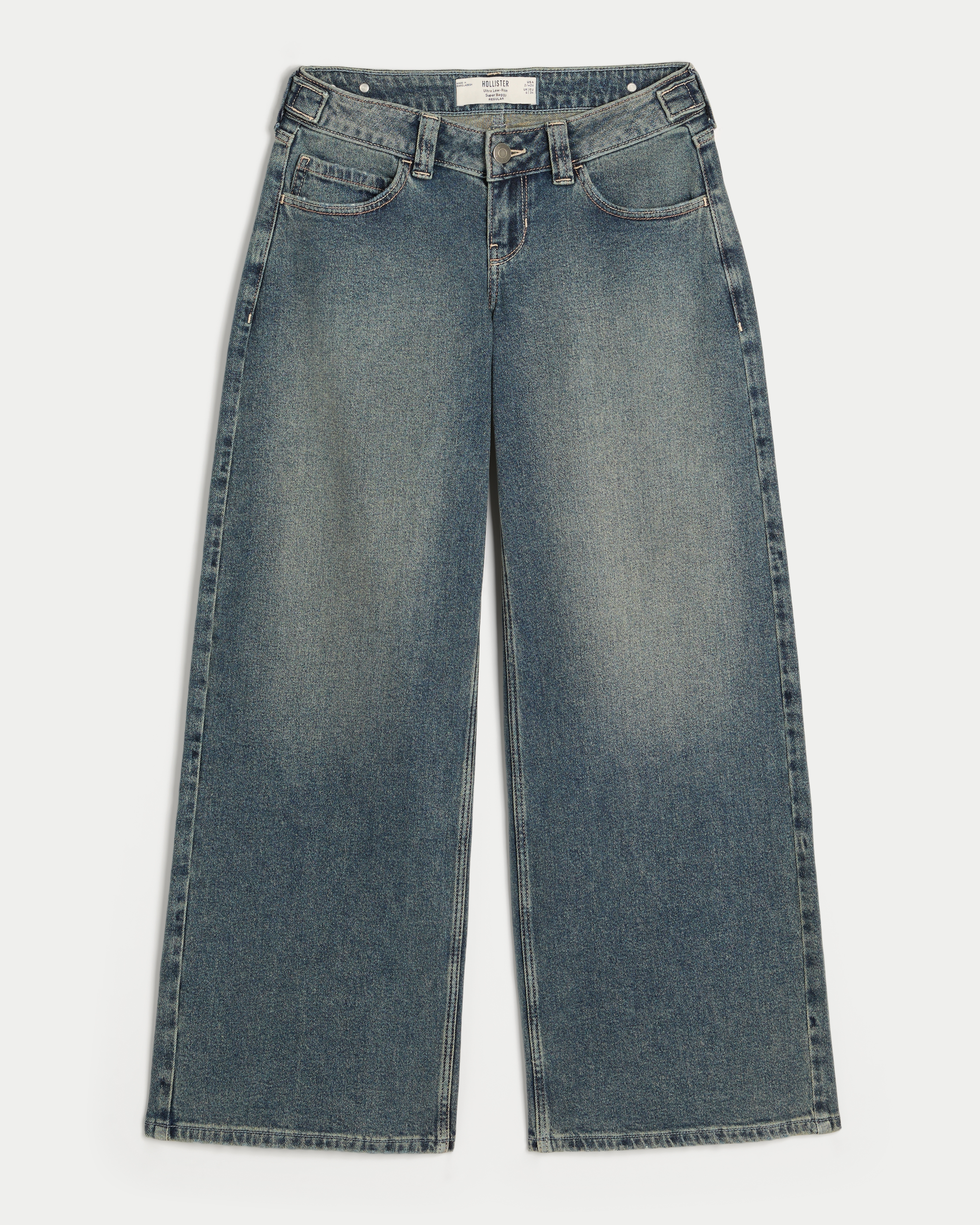 Hollister Andi Adjustable Waist Ultra Low-Rise Super Baggy Jeans