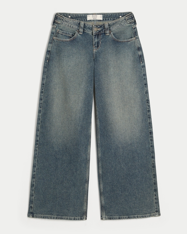 Hollister Andi Adjustable Waist Ultra Low-Rise Super Baggy Jeans, Medium view 1