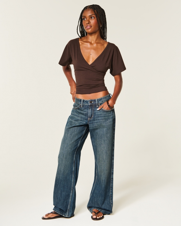 Low-Rise Baggy Jeans, Dark view 1