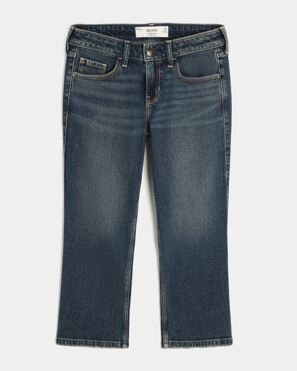 Low-Rise Dark Wash Capri Jeans, Dark view 1