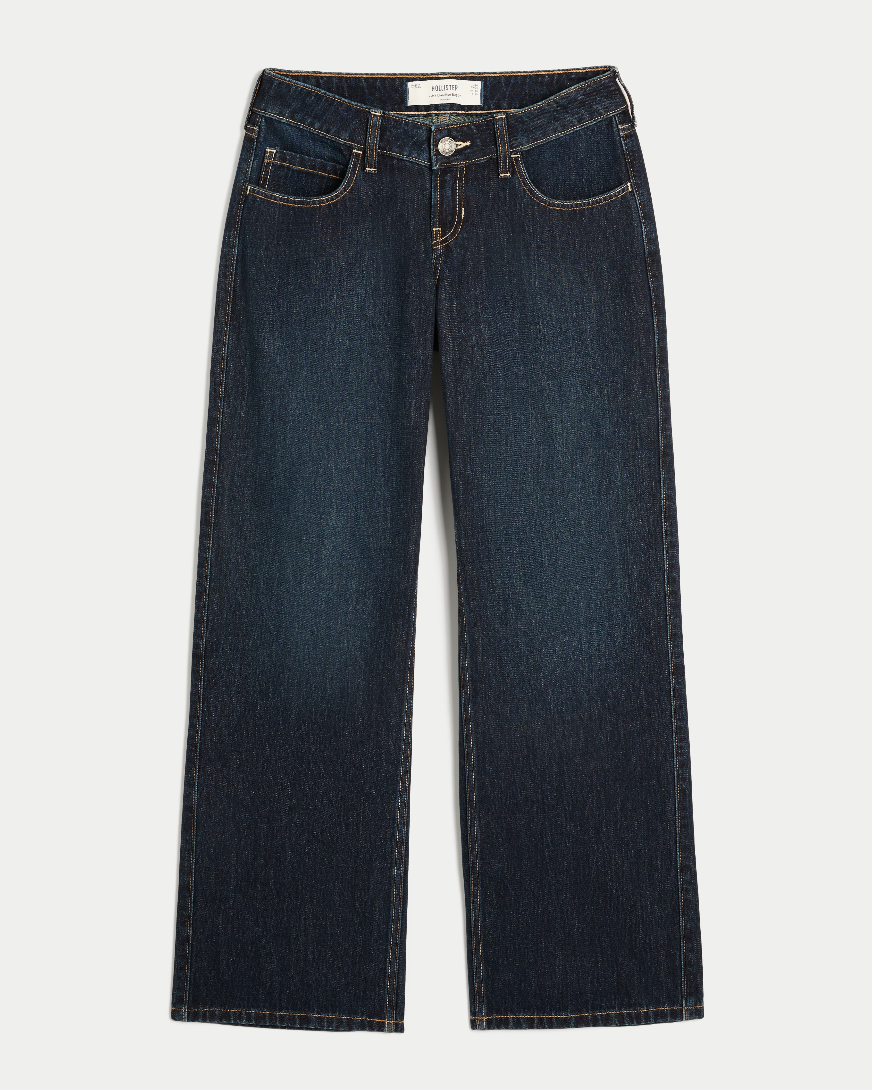 Ultra Low-Rise Baggy Jeans