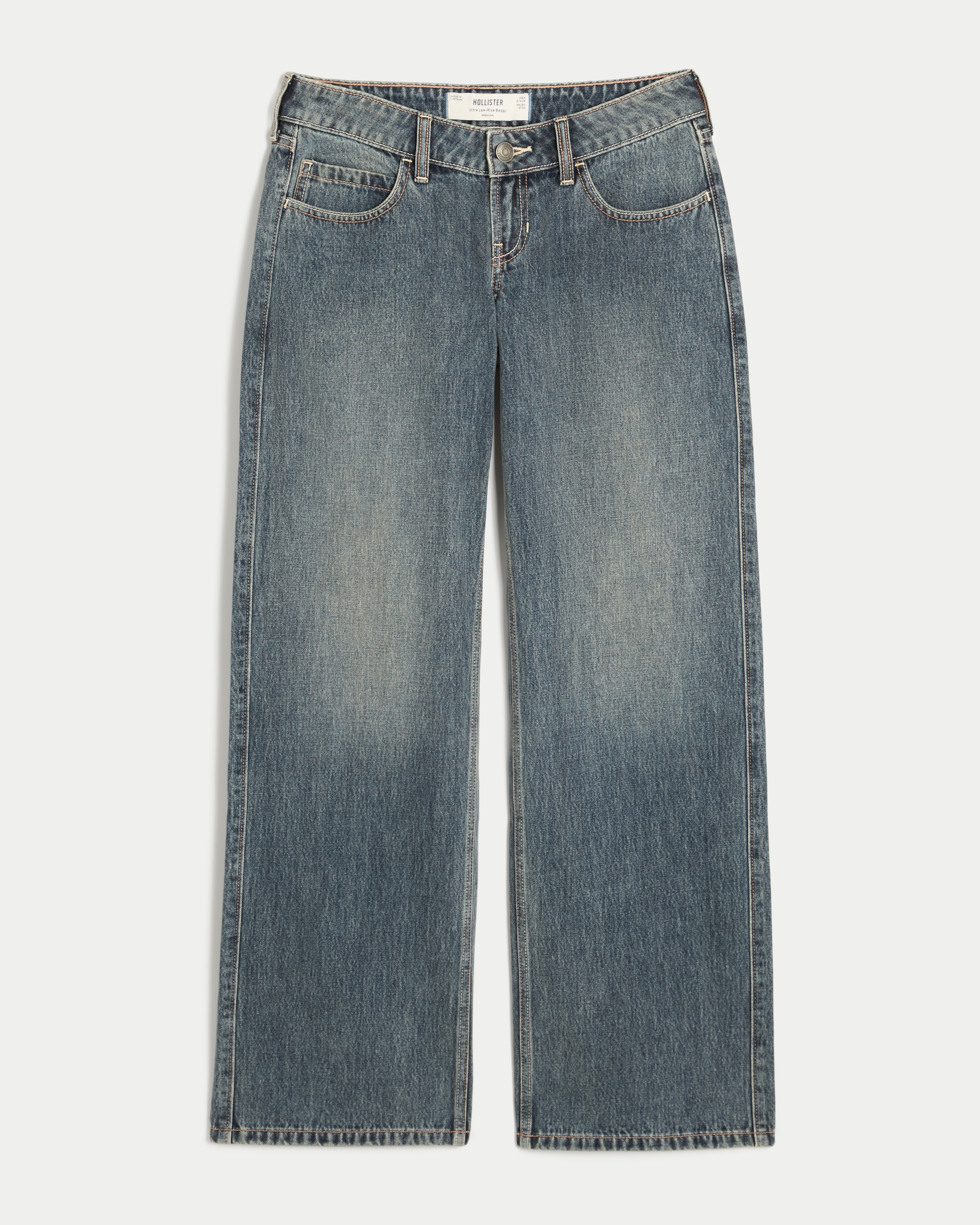 Ultra Low-Rise Baggy Jeans
