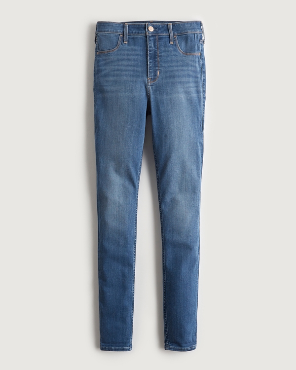 Mode Jeans 7/8 Jeans Hollister 7\/8 Jeans blau Casual-Look 