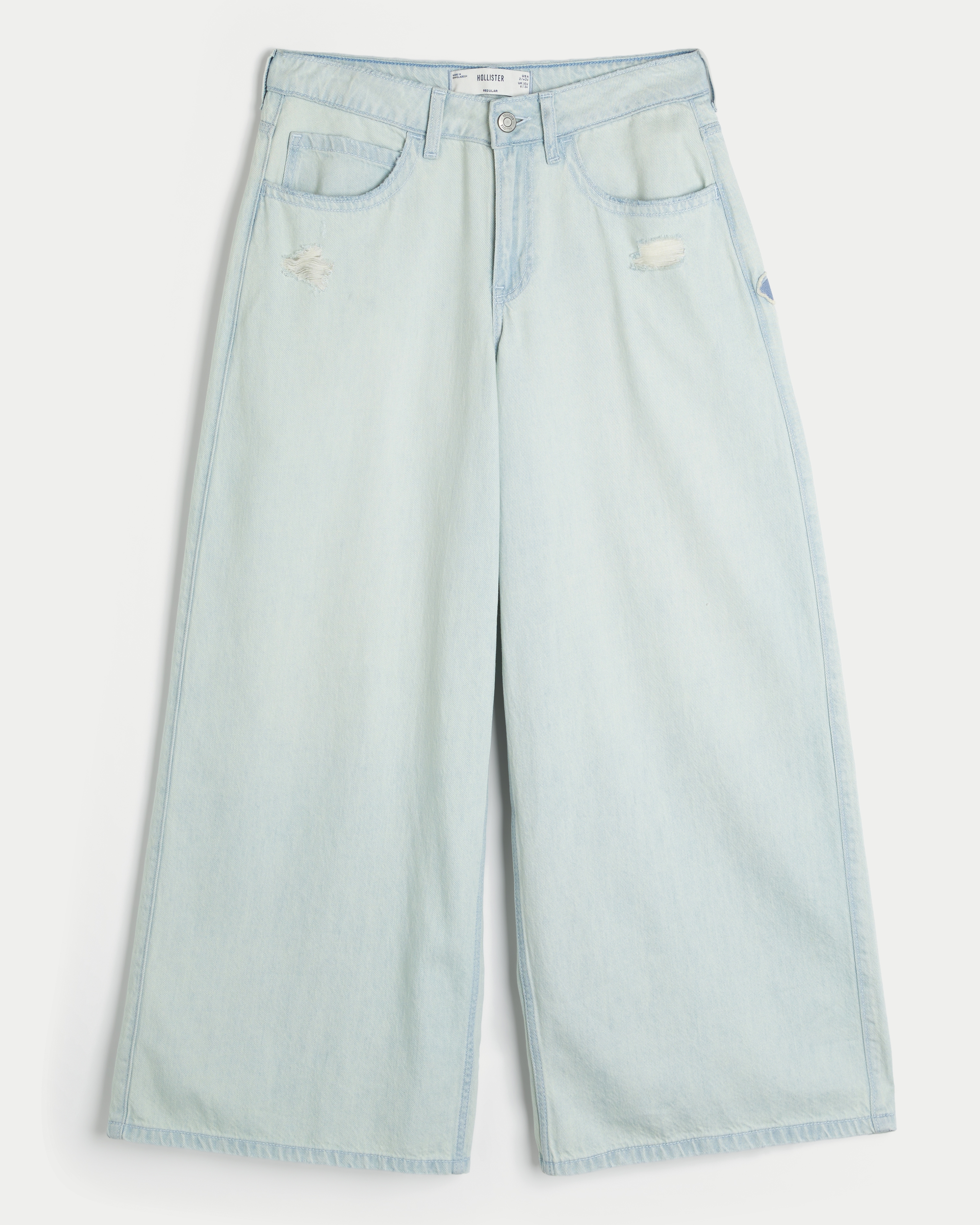 Ultra Low-Rise Distressed Floral Graphic Drapey Beyond Baggy Jeans