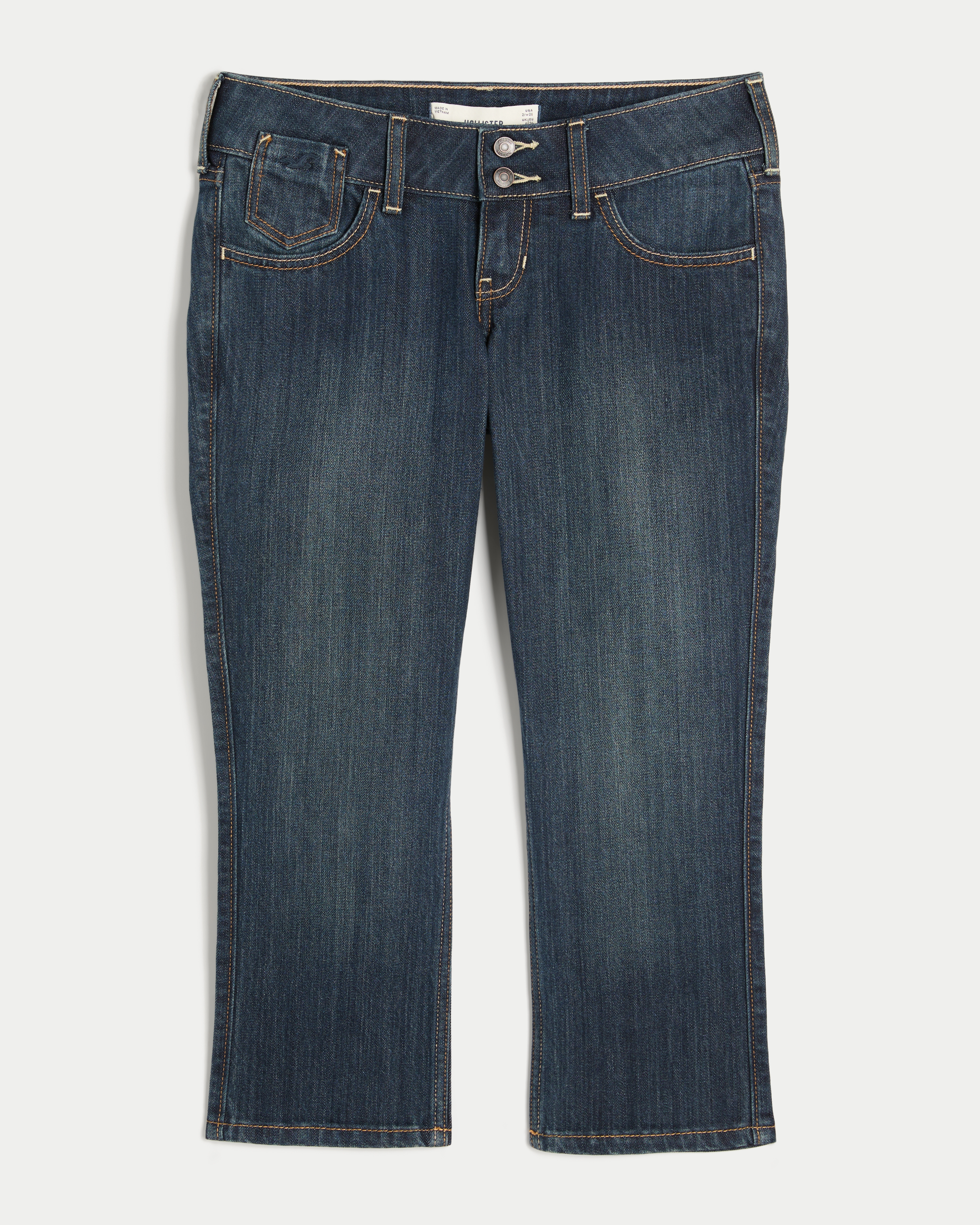 Ultra Low-Rise Capri Jeans