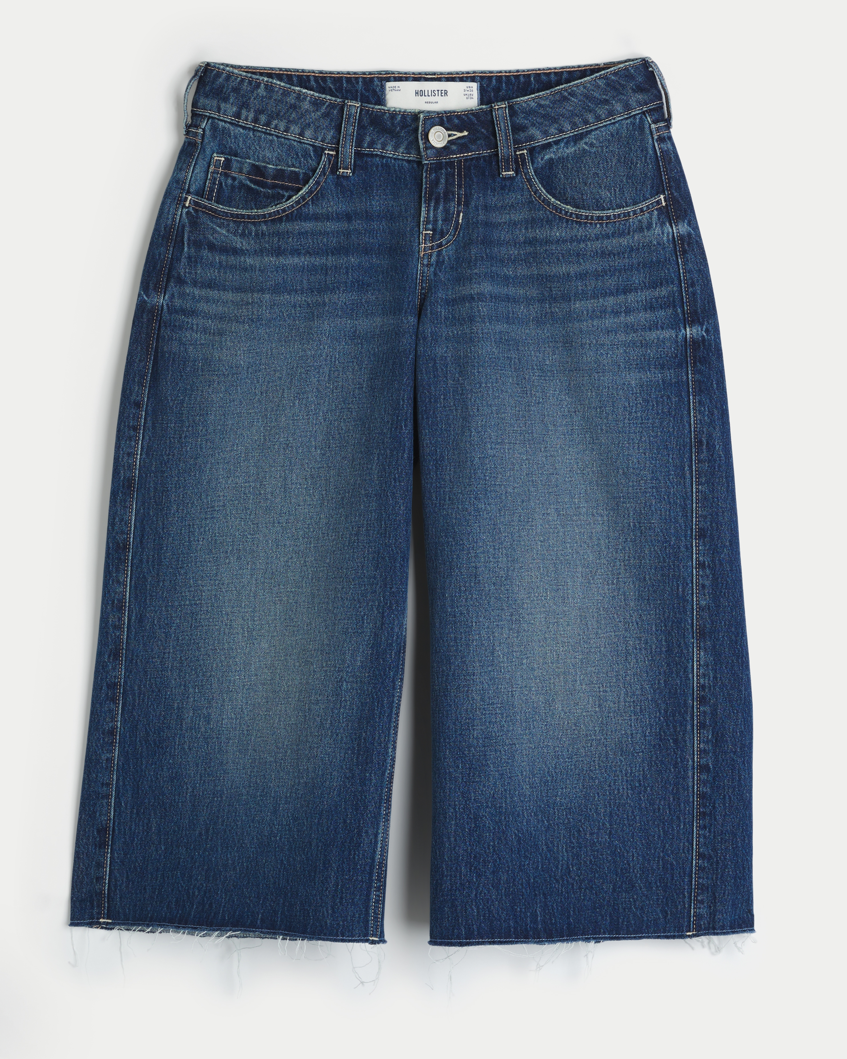 Ultra Low-Rise Super Baggy Capri Jeans