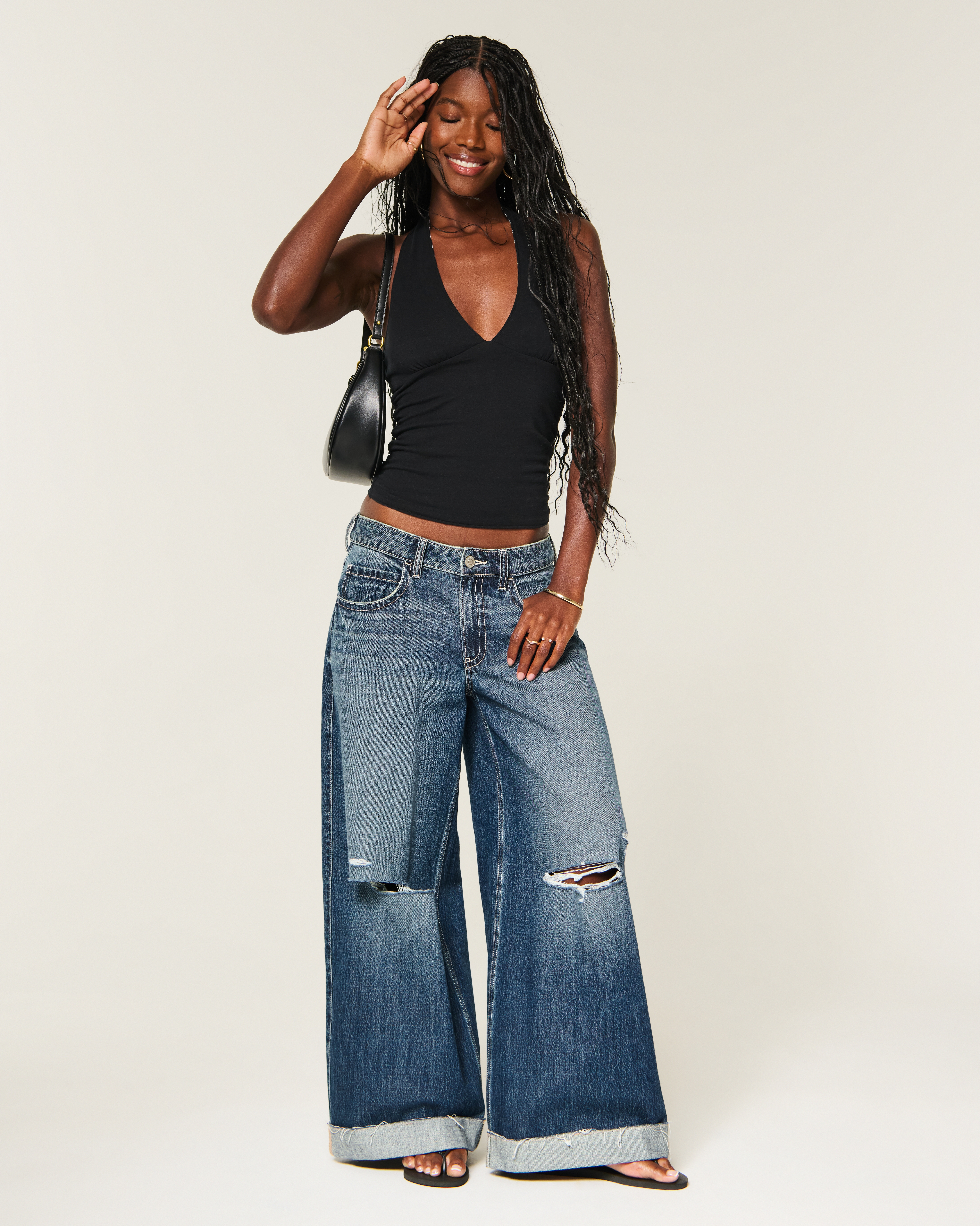 Ultra Low-Rise Ripped Beyond Baggy Jeans