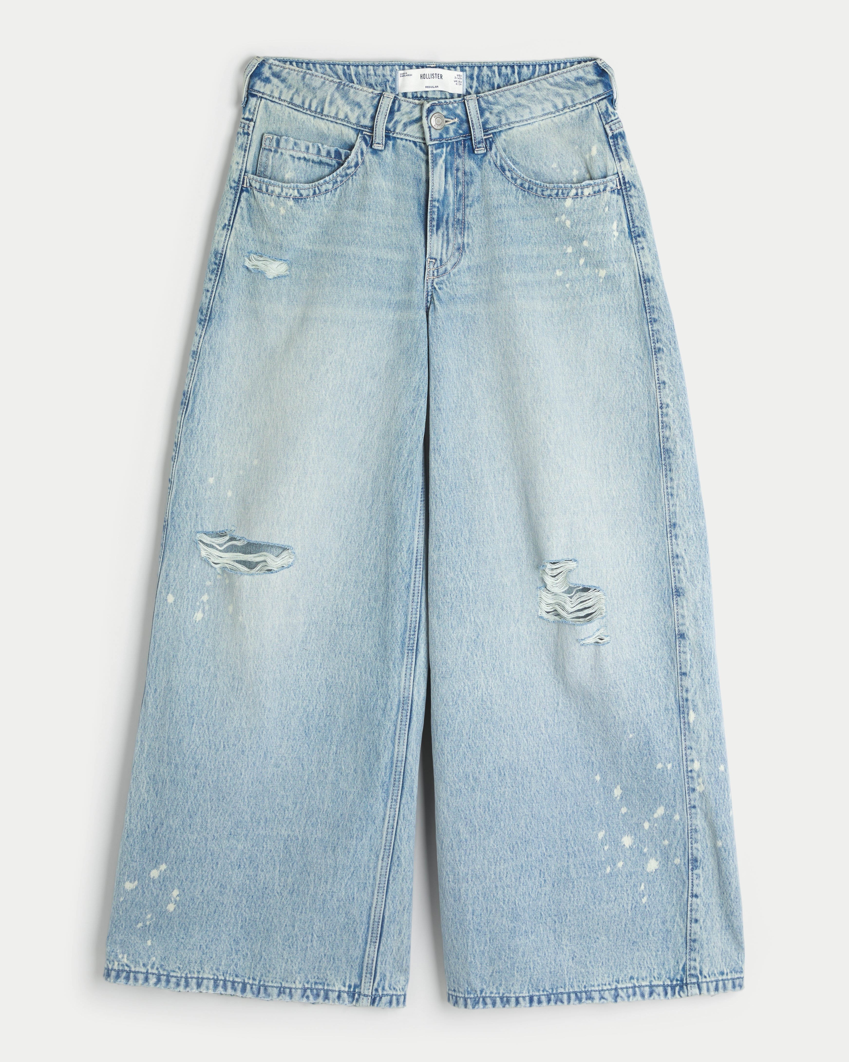 Ultra Low-Rise Ripped Splatter Beyond Baggy Jeans