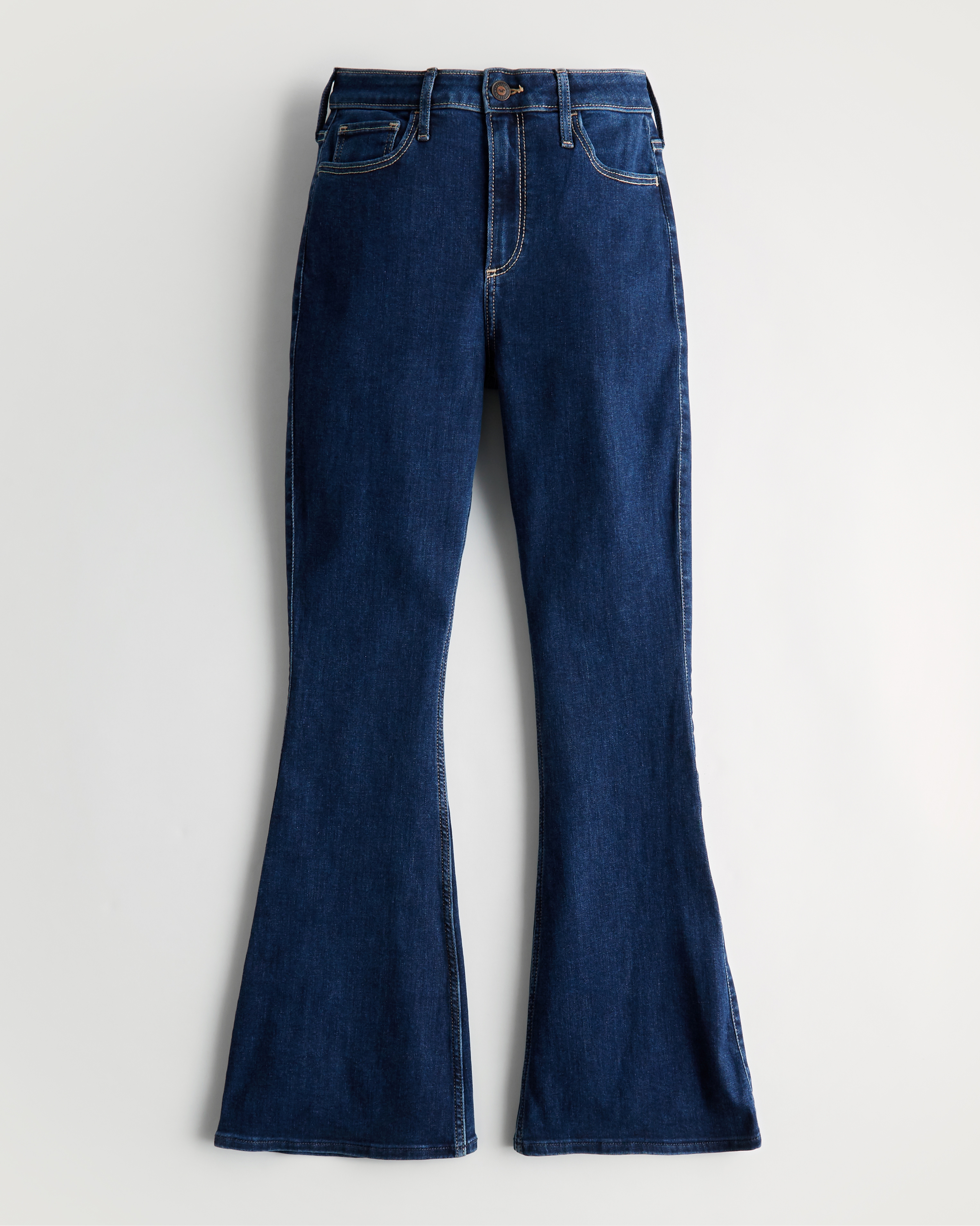 curvy high rise flare jeans