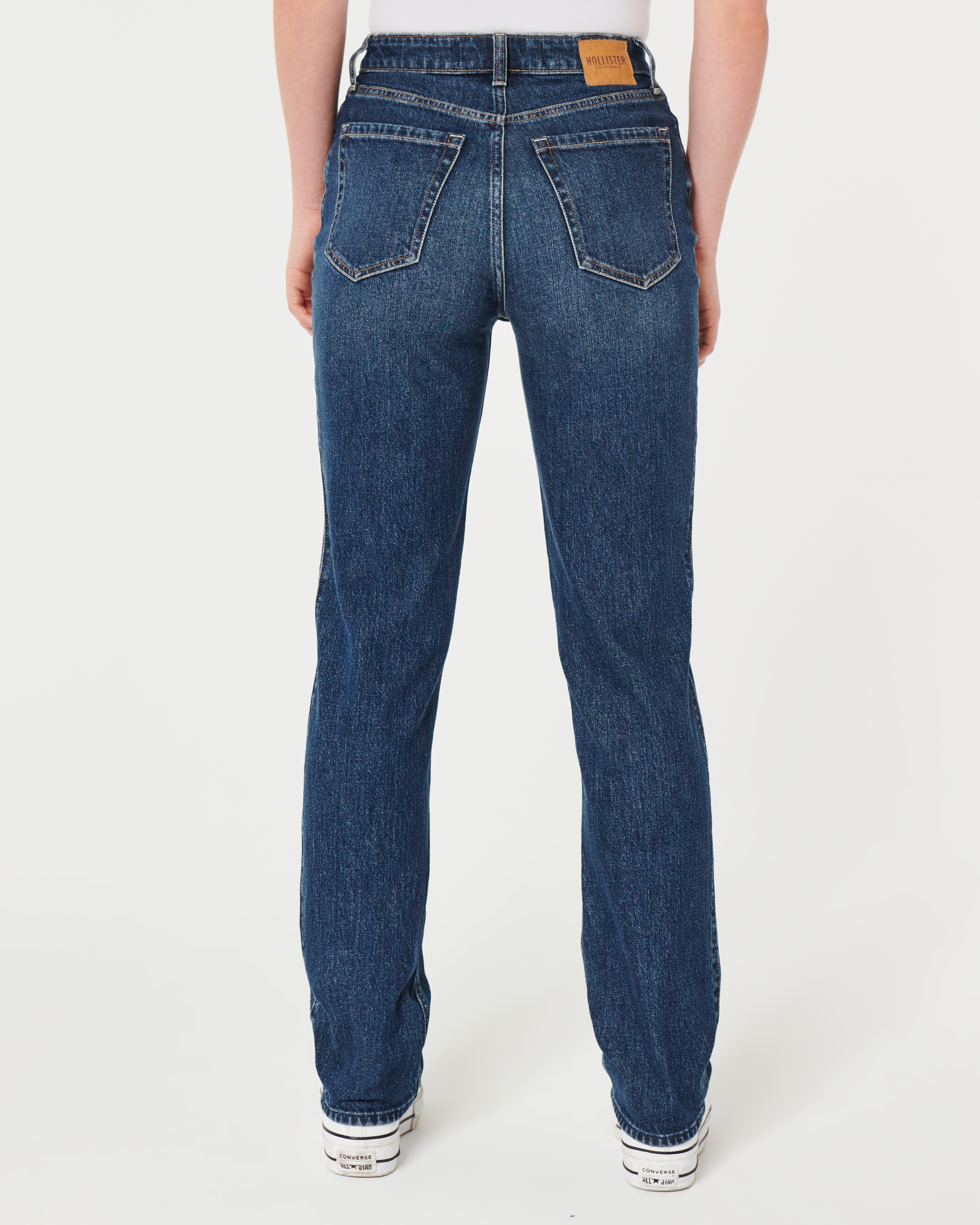 Ultra High-Rise Dark Wash 90s Straight Jeans