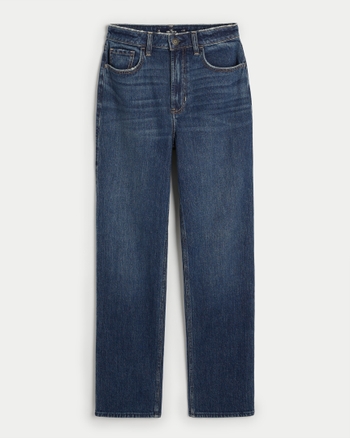 Hollister ultra high rise 90s straight jean in washed black