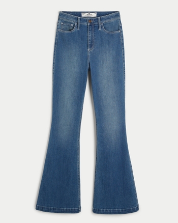 Women s Curvy High Rise Medium Wash Vintage Flare Jeans Women s Bottoms HollisterCo