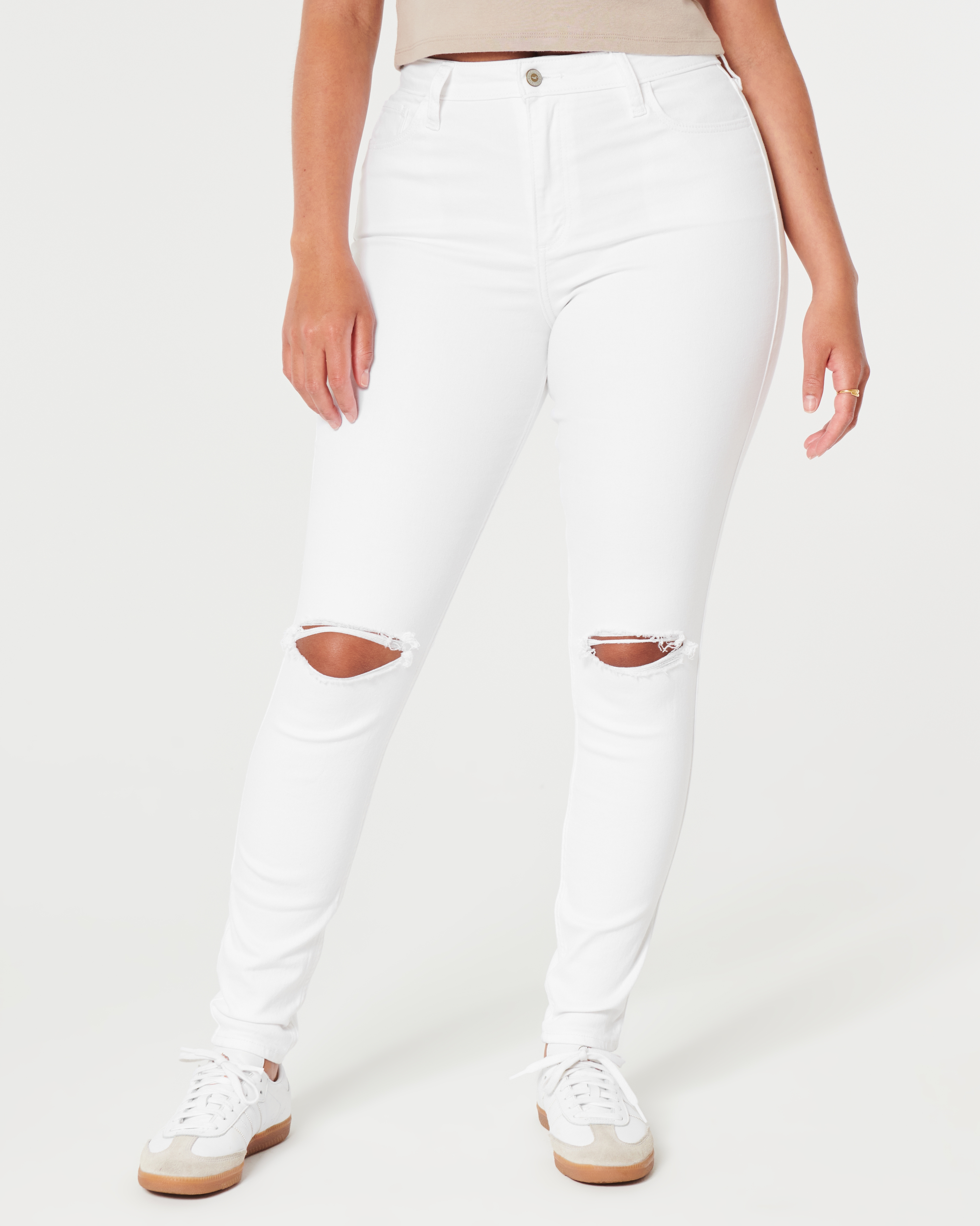 Hollister white jeggings best sale