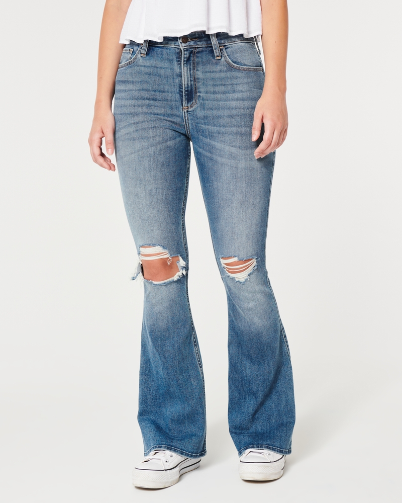 Hollister Flare Jeans  Abercrombie and fitch outfit, Flare jeans