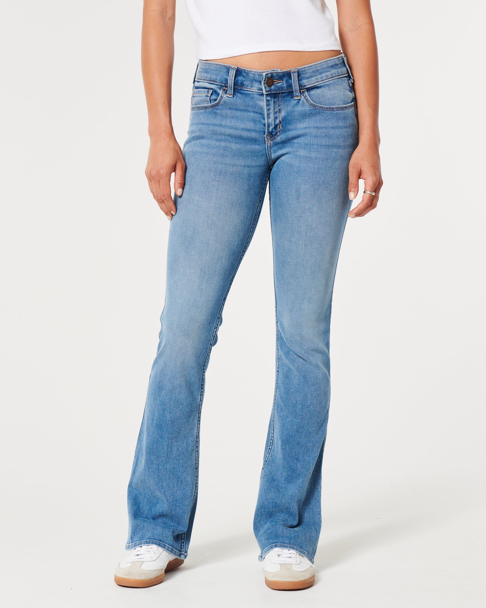 Women's Low-Rise Medium Wash Boot Jeans