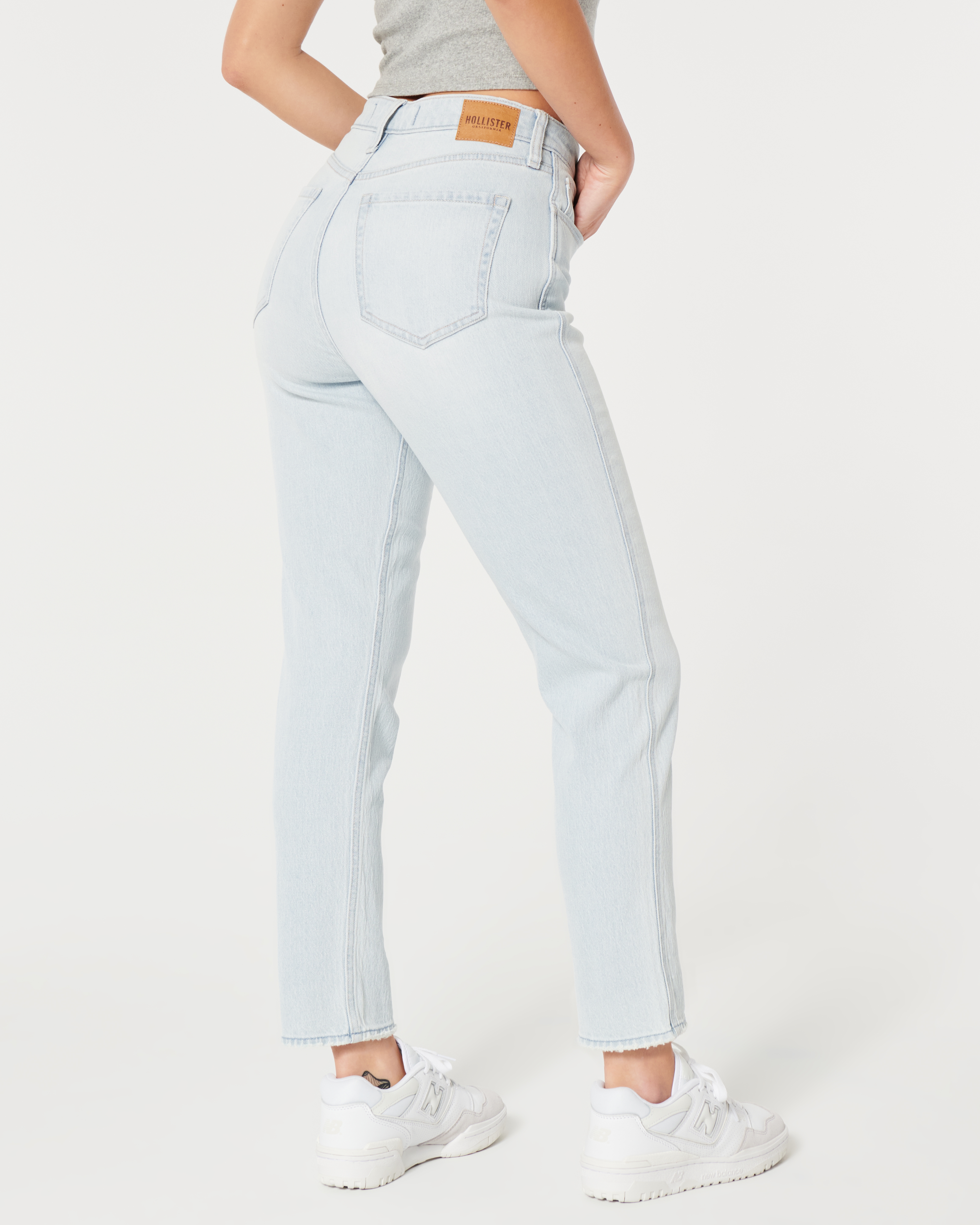 Hollister curvy 2024 mom jeans