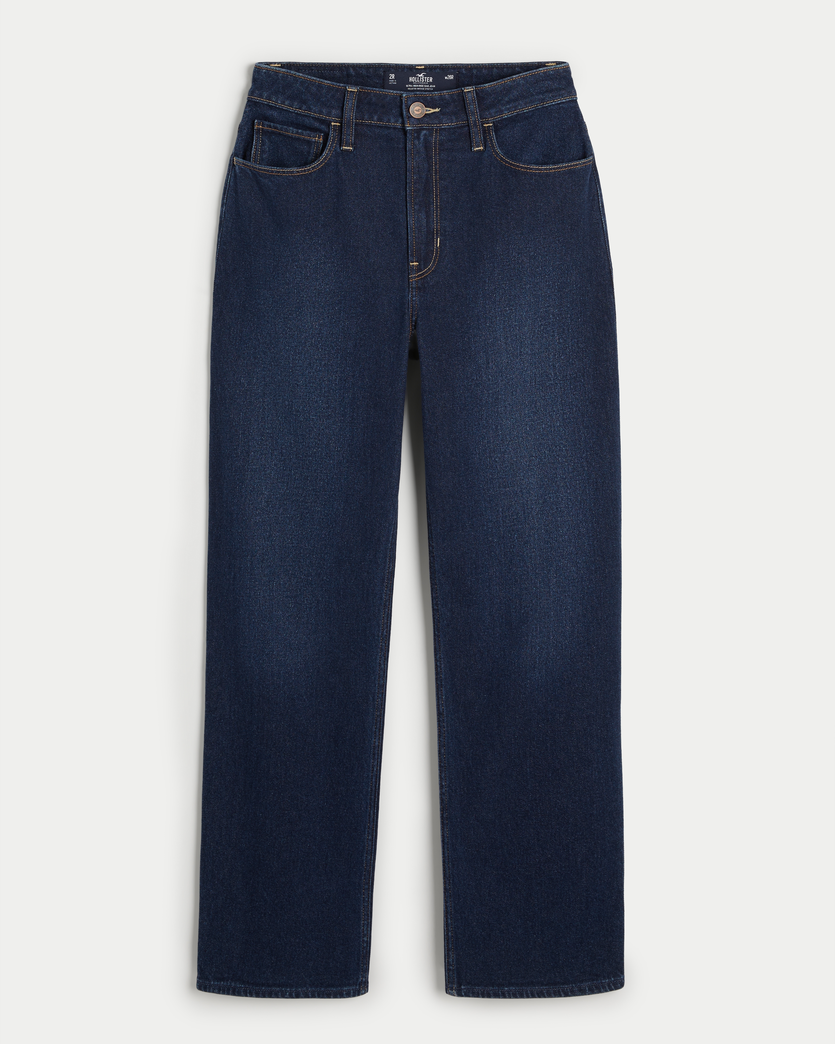 Ultra High-Rise Dark Wash Dad Jeans