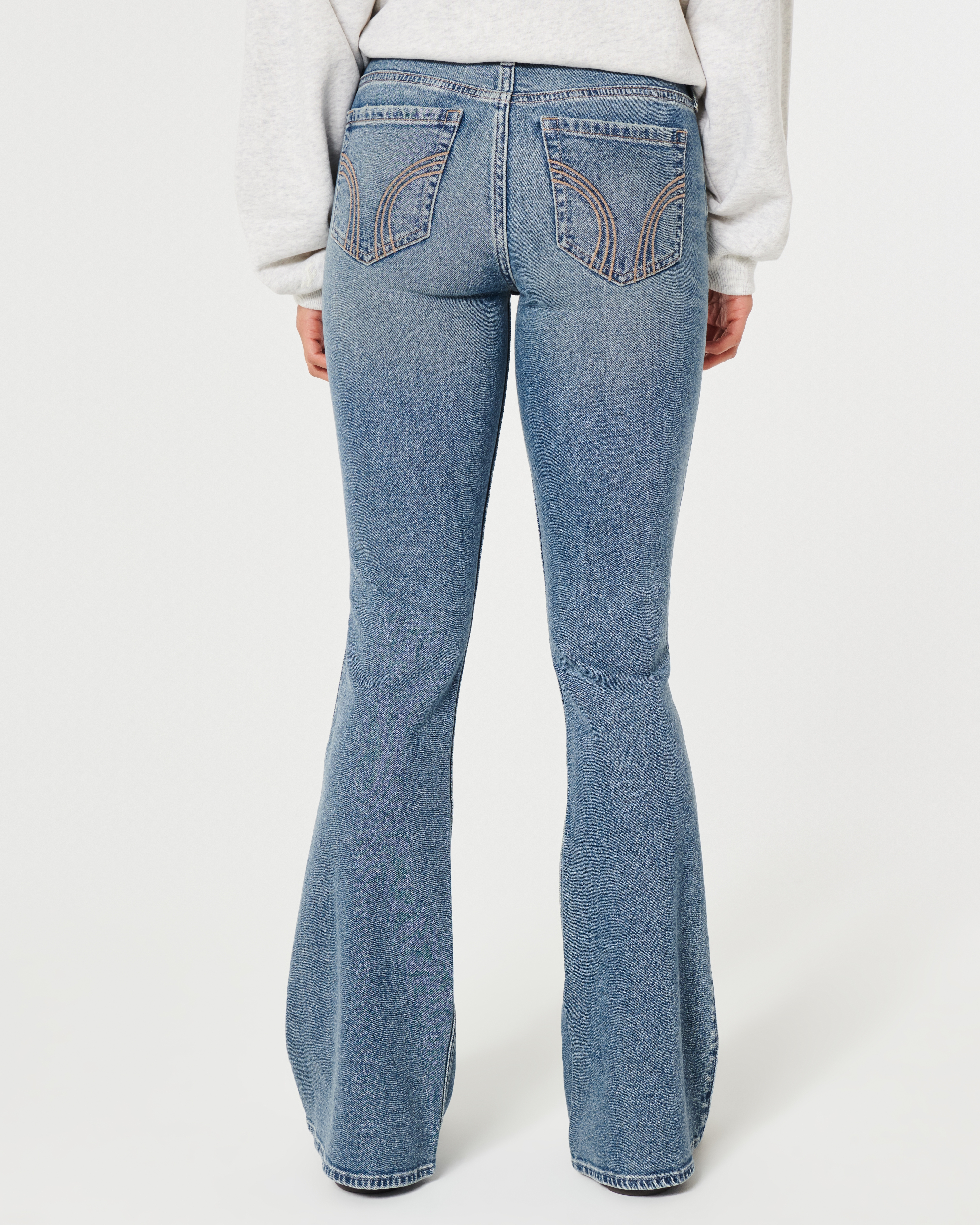 Women's Low-Rise Medium Wash Vintage Flare Jeans | Women's