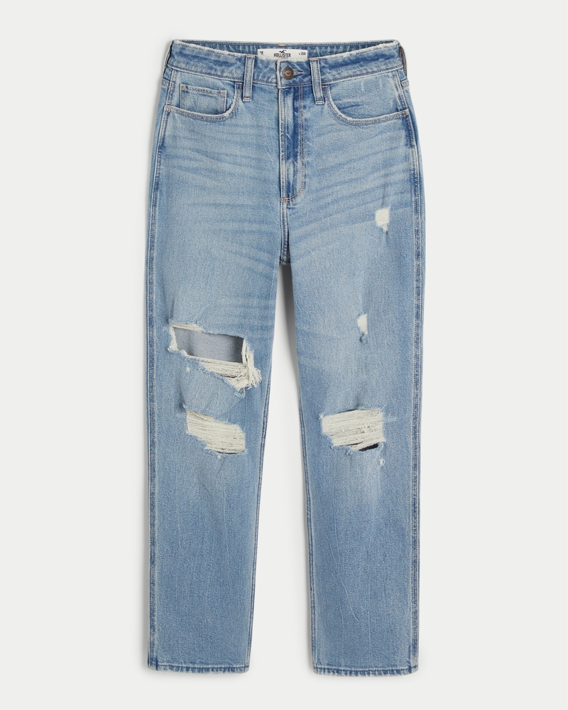 Hollister ultra high rise mom jeans best sale