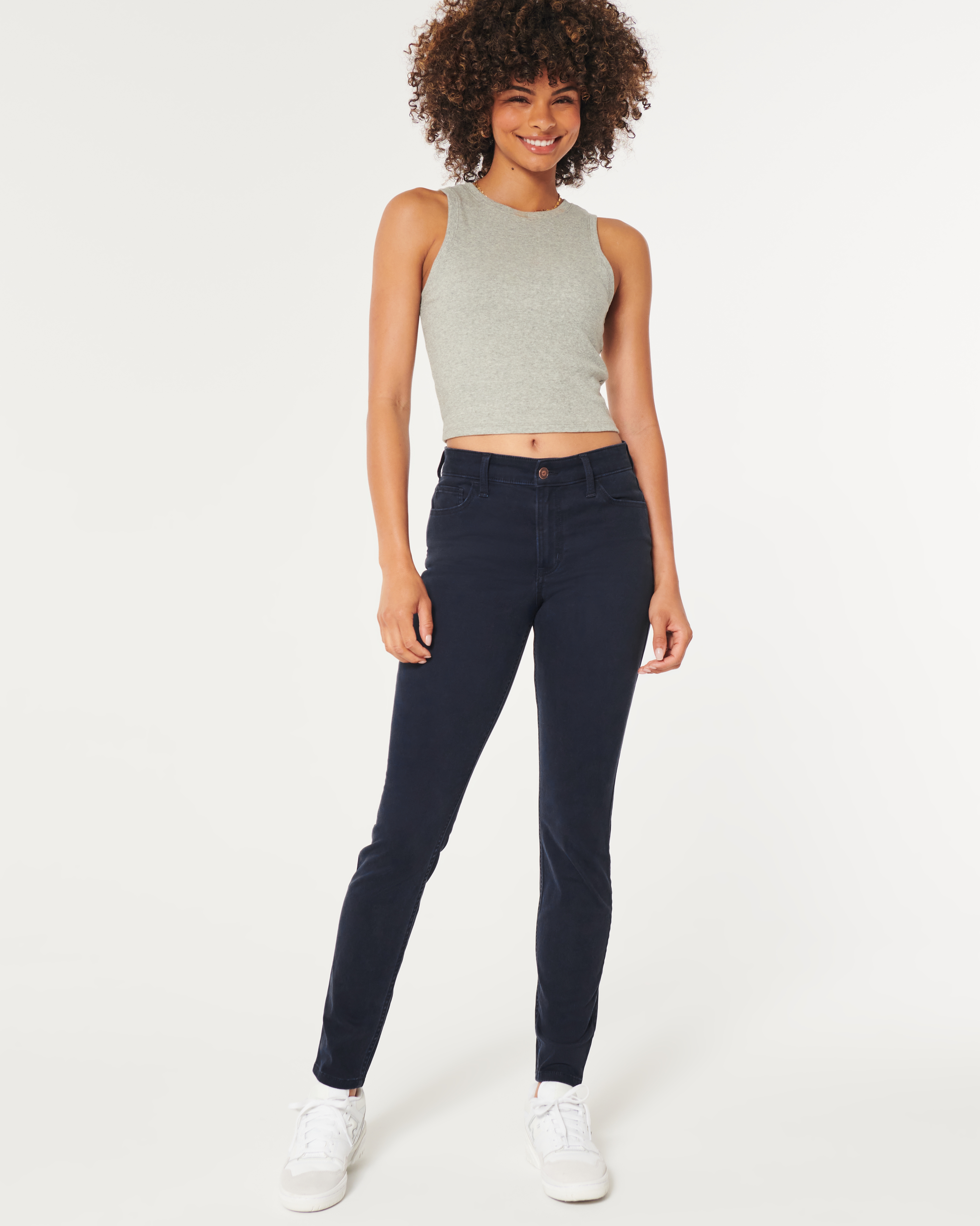 High-Rise Navy Super Skinny Jeans