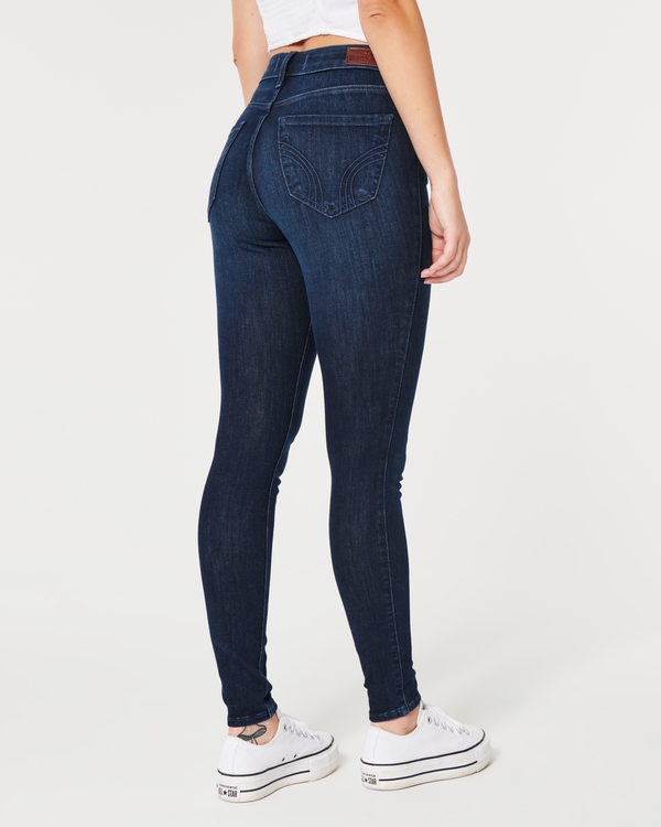 Curvy High-Rise Dark Wash Super Skinny Jeans