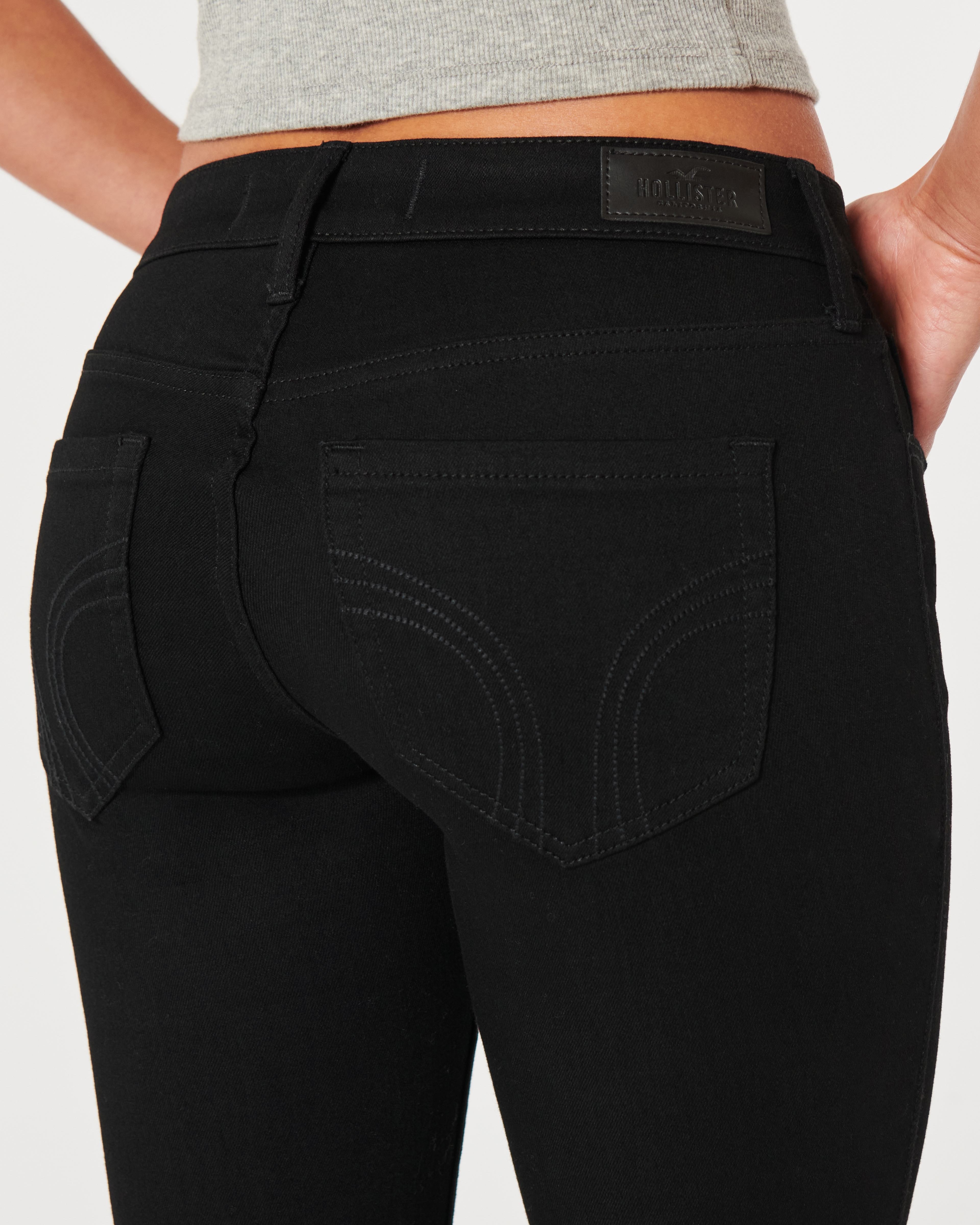 Low-Rise Black Boot Jeans