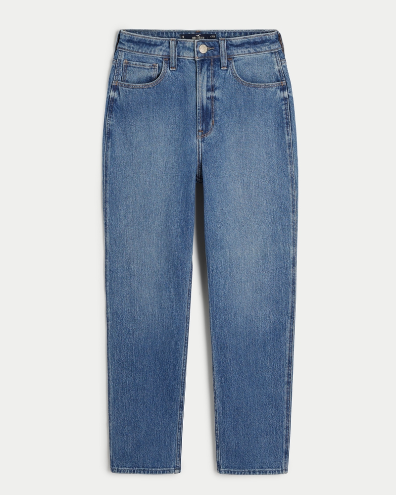 HOLLISTER ― Size 1 R ― CURVY HIGH-RISE MOM JEAN Vintage Stretch Jeans 1R ―  #CV27