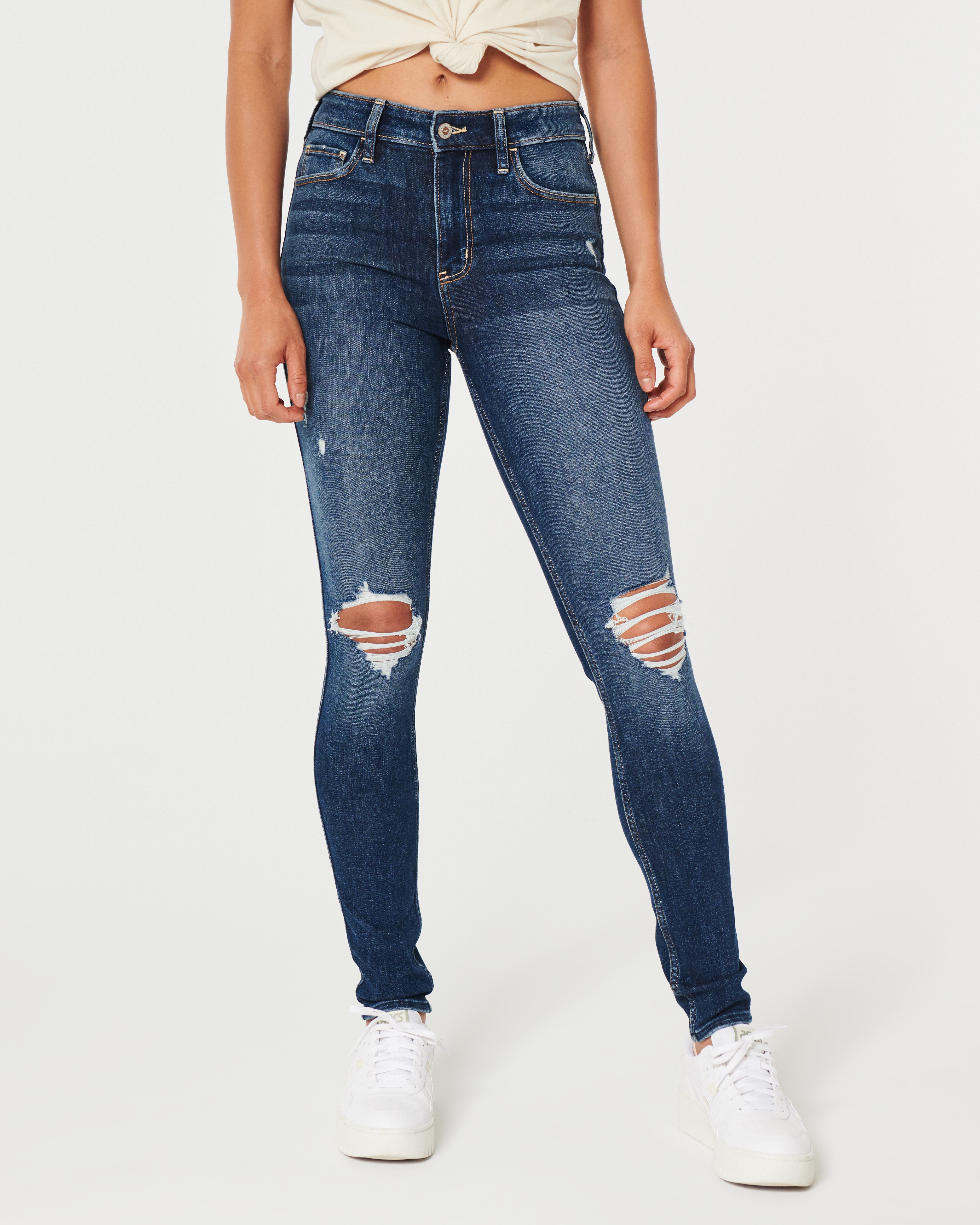 Hollister womens black jeans online