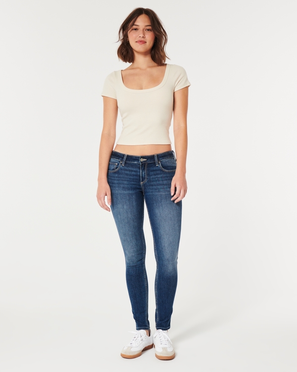 Hollister black best sale super skinny jeans