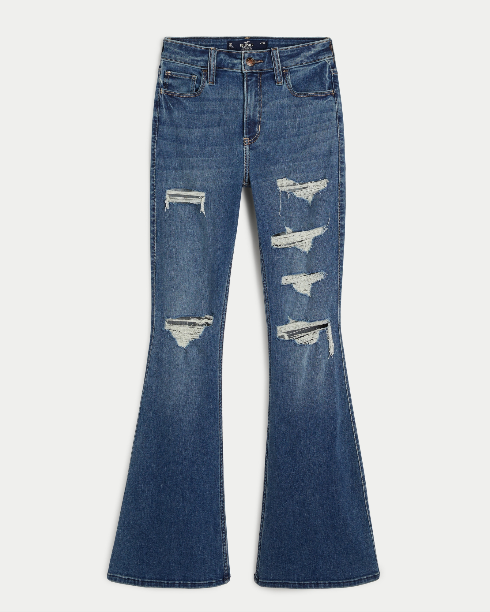 Hollister, Women's High Rise, Vintage Flare Jeans, Medium Wash, Various  Sizes