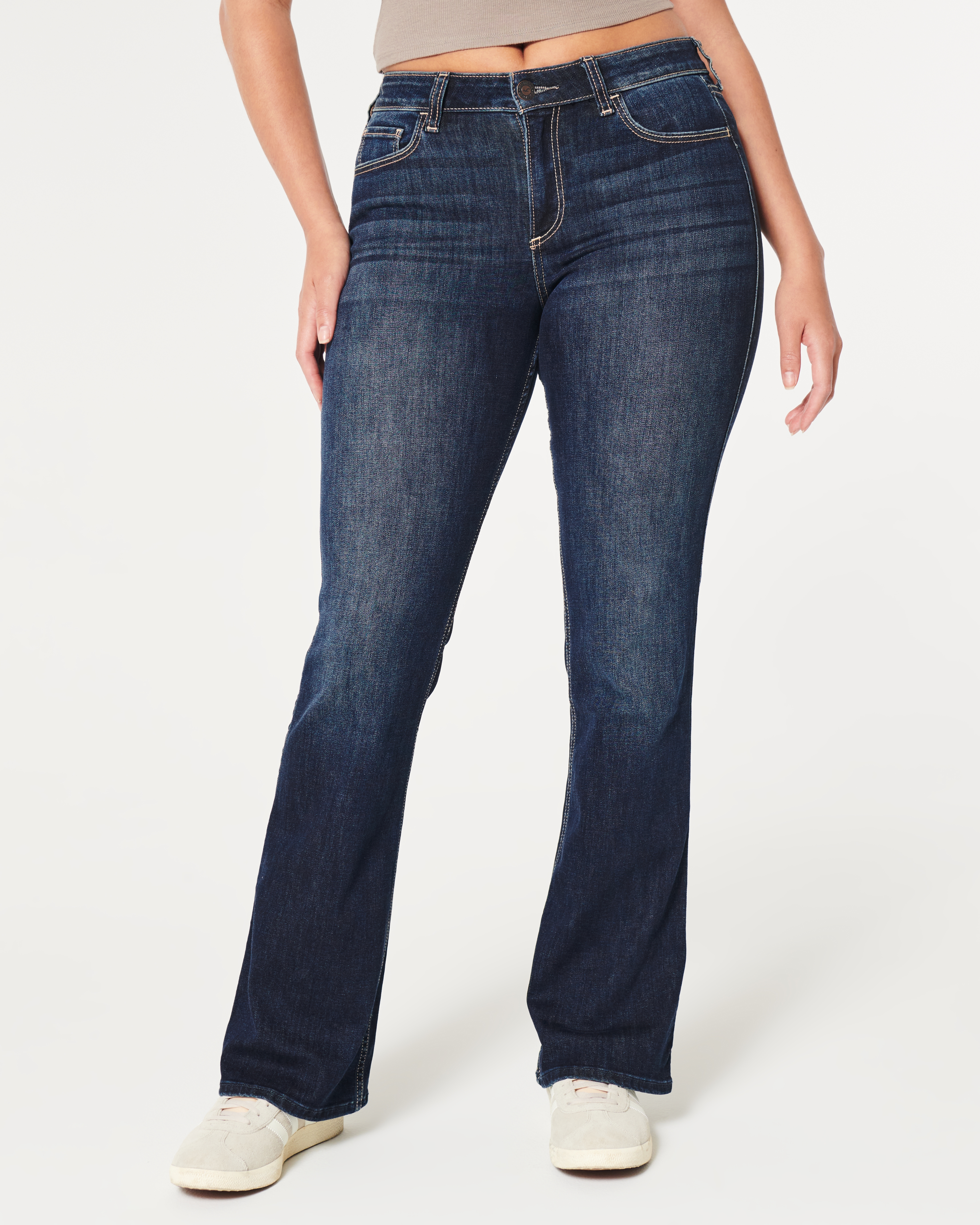 Curvy Mid-Rise Dark Wash Boot Jeans
