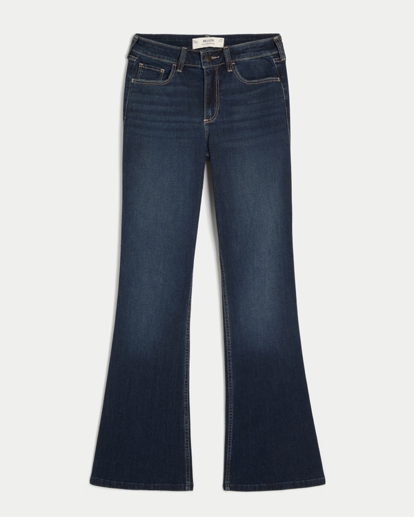 Curvy Mid-Rise Dark Wash Boot Jeans, Dark view 1