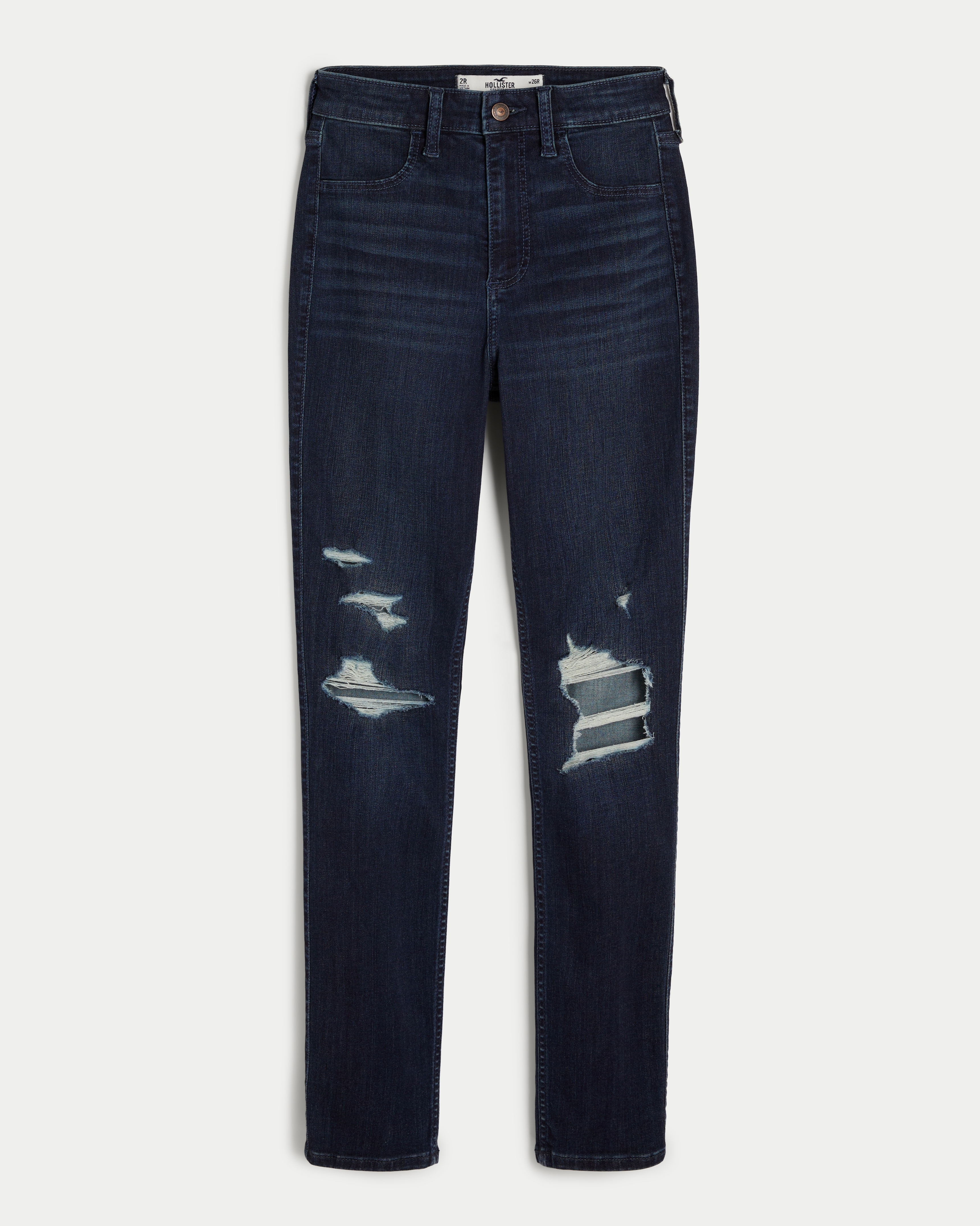 Hollister black ripped jeans womens hotsell