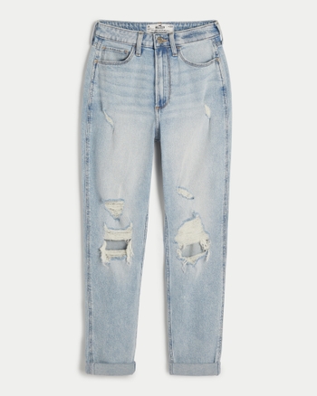 Ripped mom jeans hollister shop