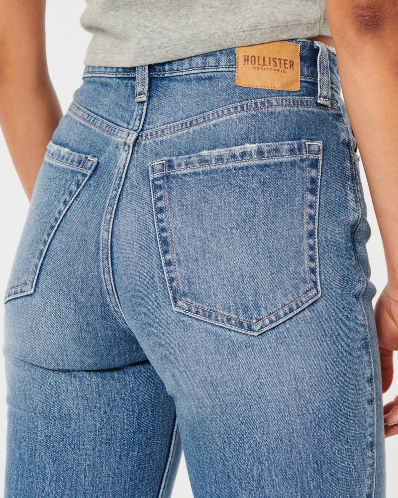 Hollister ultra high rise 90s straight jean in washed black