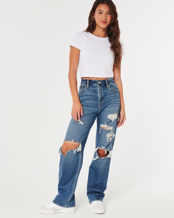 HOLLISTER JEAN HAUL~ FLARED JEANS~ DAD JEANS~ MOM JEANS~ BOOT LEG JEANS!! 