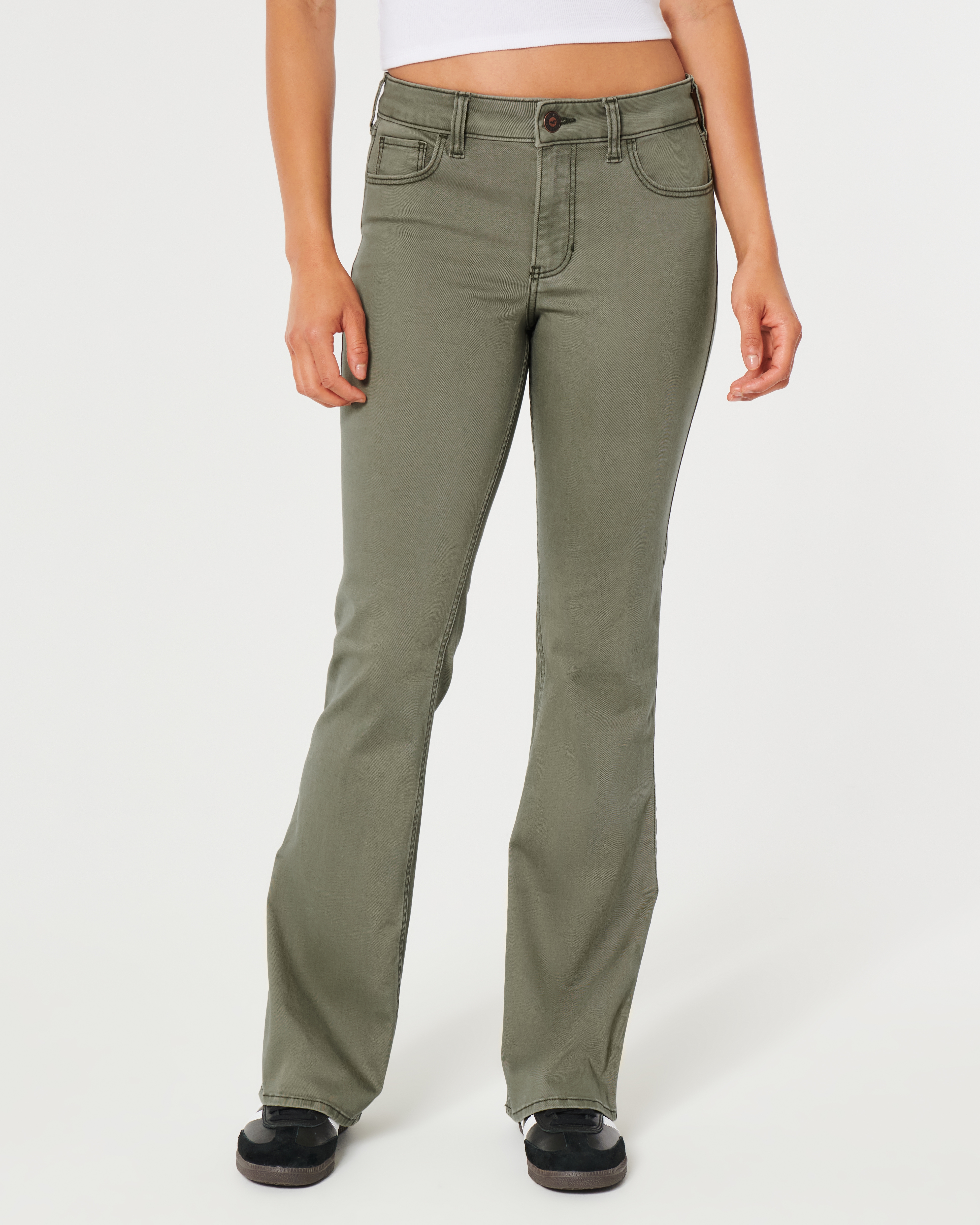 Hollister olive hotsell green jeans